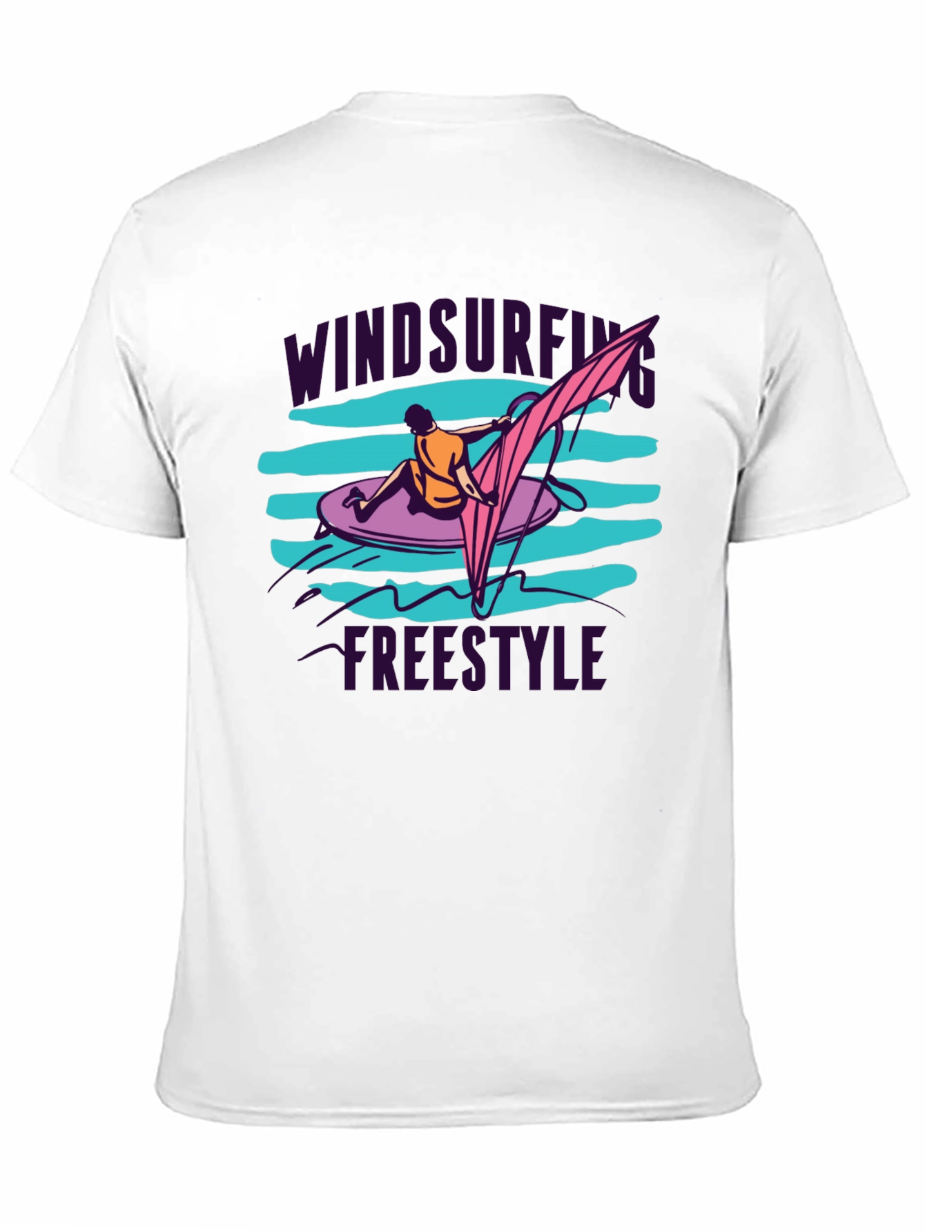 Black Windsurfing Freestyle Black T-Shirt view 11