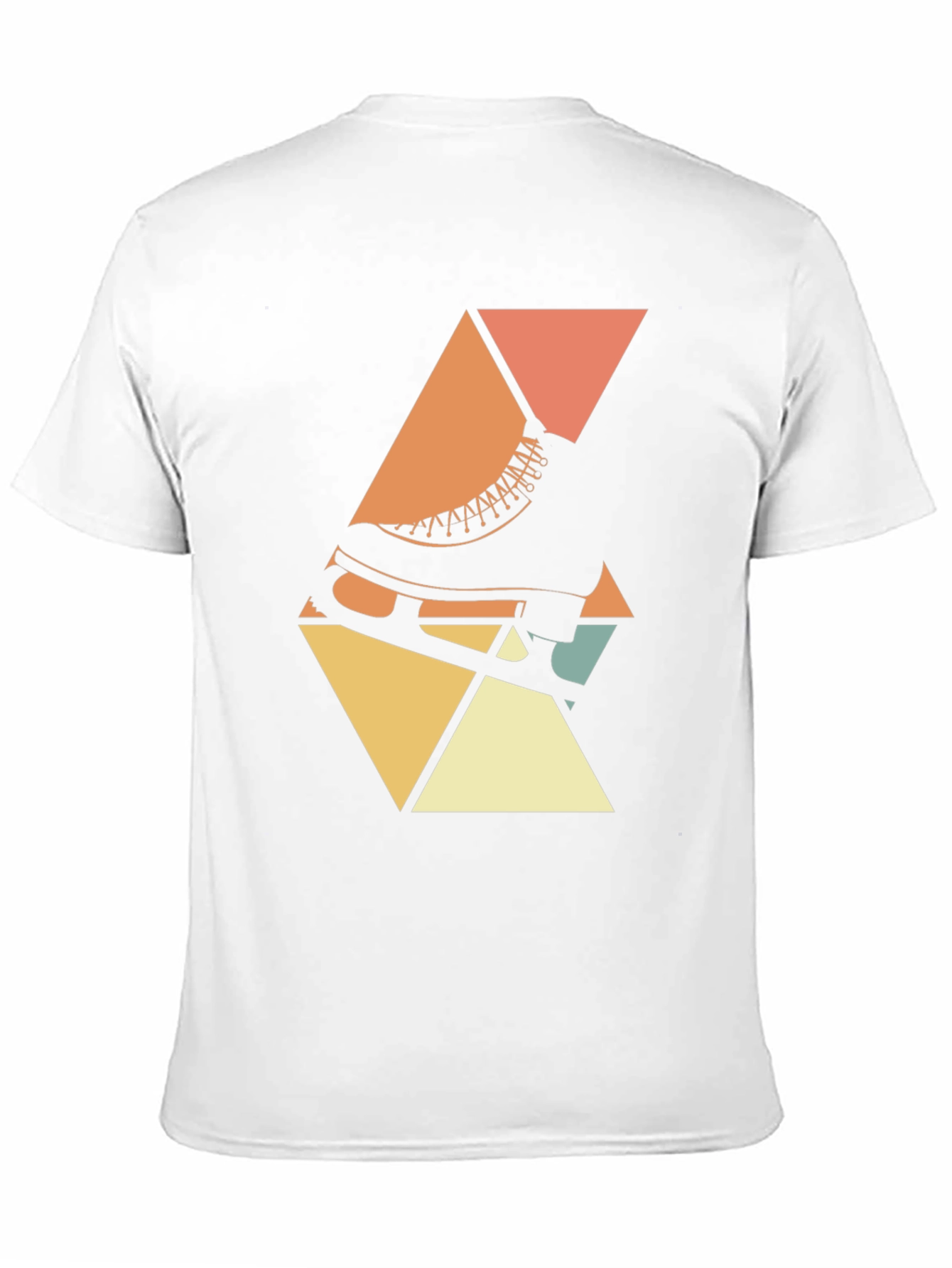 Black Retro Skate T-Shirt - Geometric Design view 11
