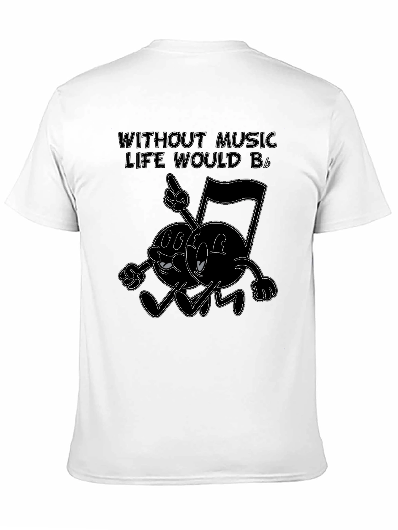 Black Music Note Graphic Black T-Shirt view 11