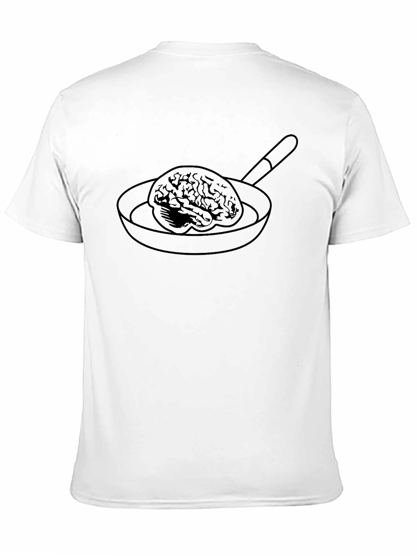 Black Brain in a Pan Graphic T-Shirt view 11