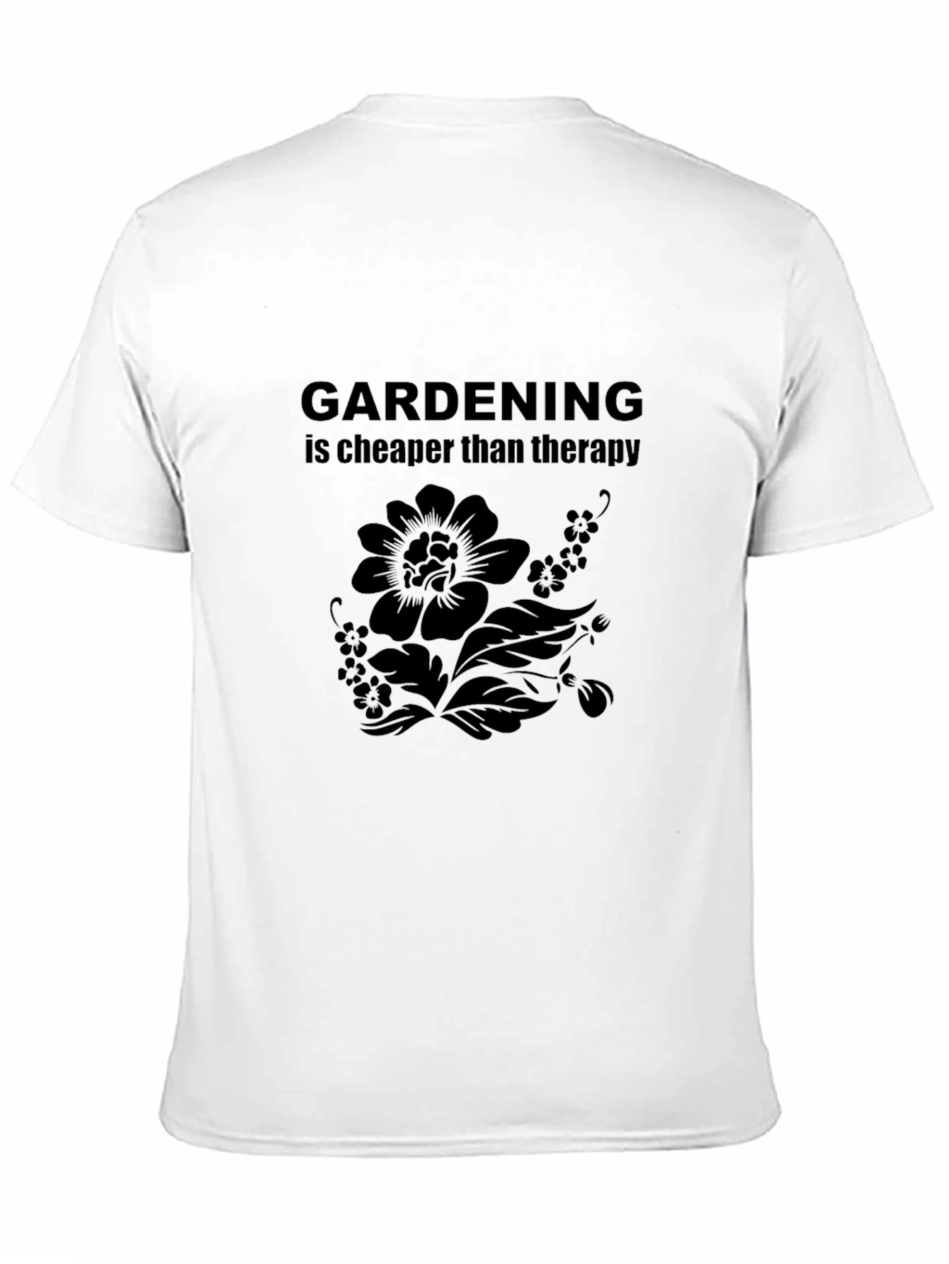 Black Gardening Cheaper Than Therapy Black Graphic Tee view 11