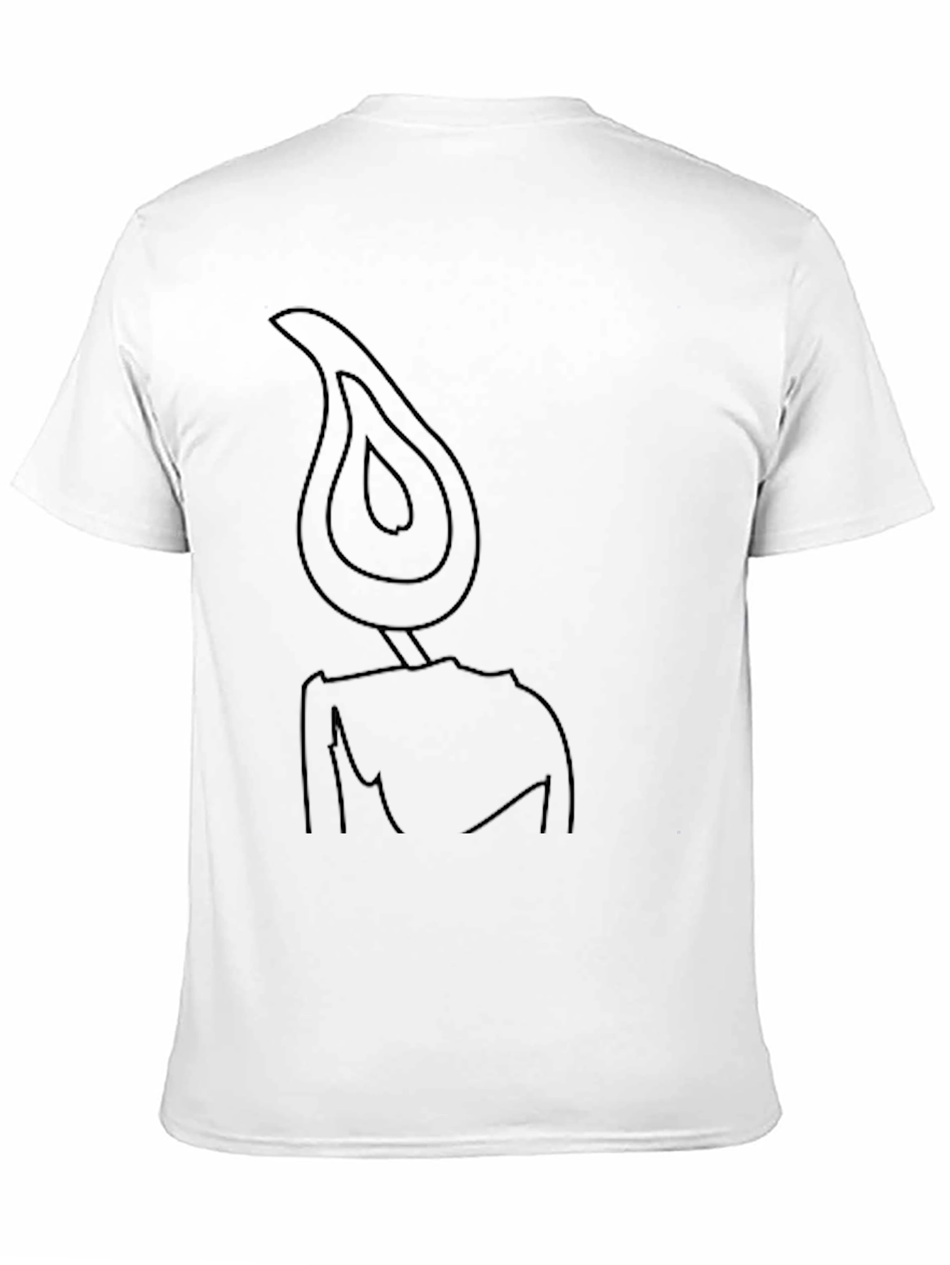 Black Abstract Candle Graphic Tee - Black view 11