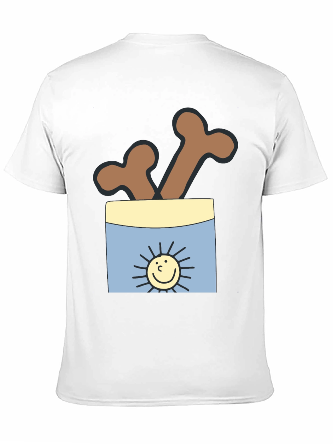 Black Funny Bone T-Shirt - Cartoon Style Graphic Tee view 11