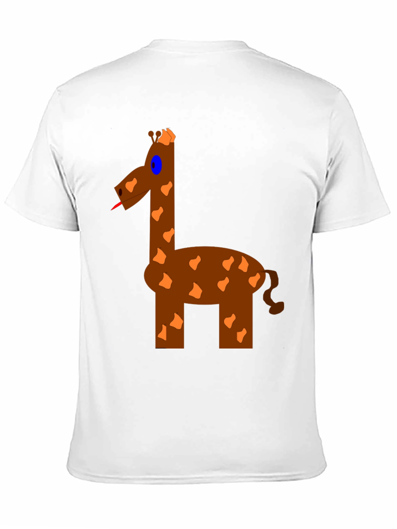 Black Funny Giraffe Graphic T-Shirt - Black Cotton Tee view 11
