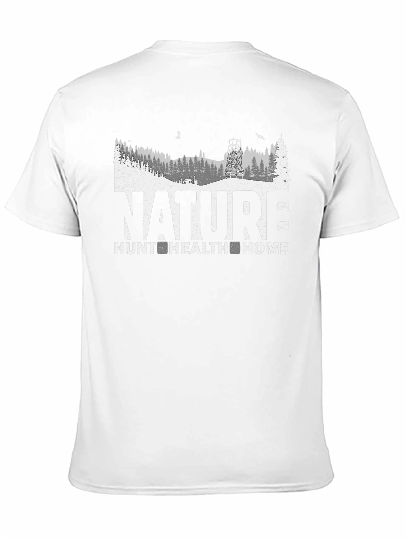 Black Nature Hunt Health Home Graphic Tee view 11