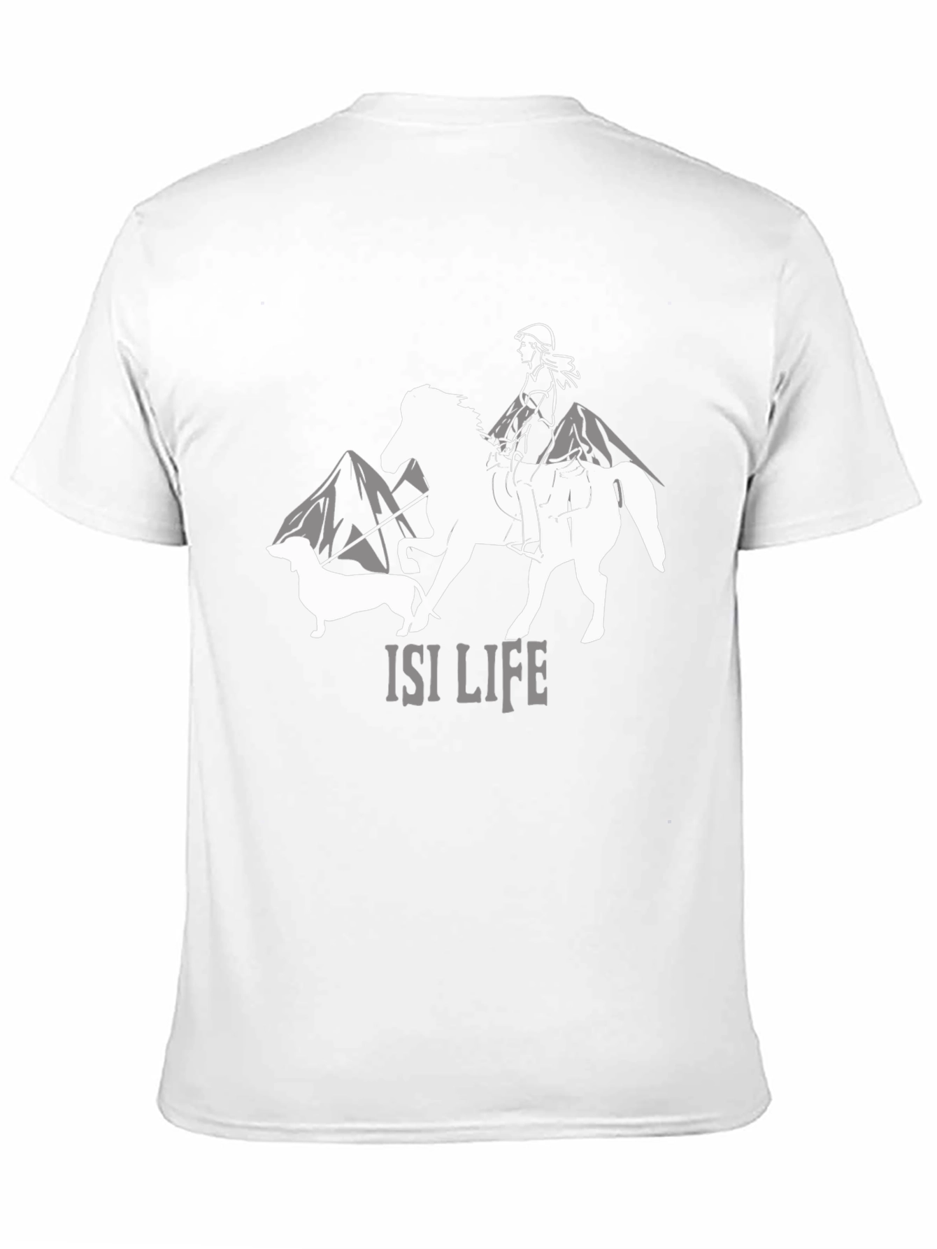 Black ISI Life Black T-Shirt - Horse & Dog Design view 11