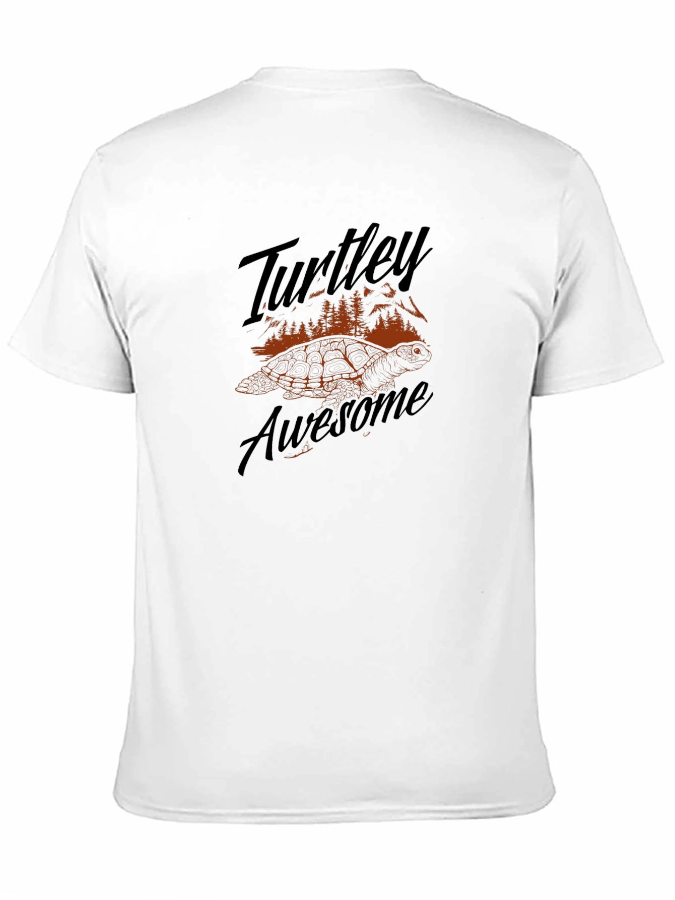 Black Turtle Graphic Black T-Shirt - 'Turtley Awesome' view 11