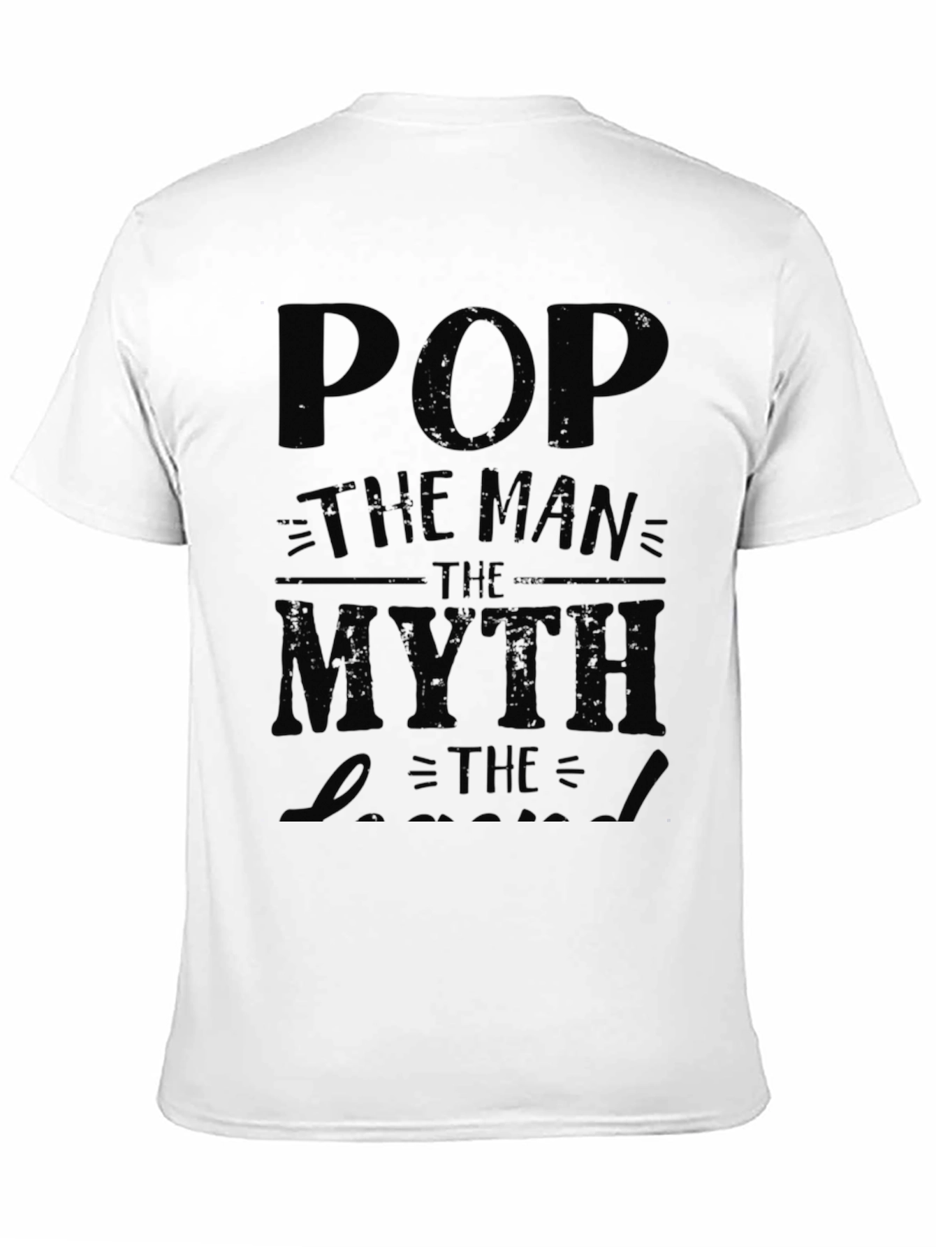 Black Pop The Man, The Myth, The Legend Black T-Shirt view 11