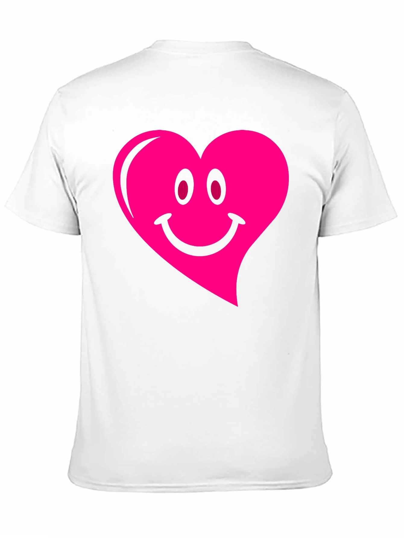 Black Heart Smiley Face Graphic Black T-Shirt view 11