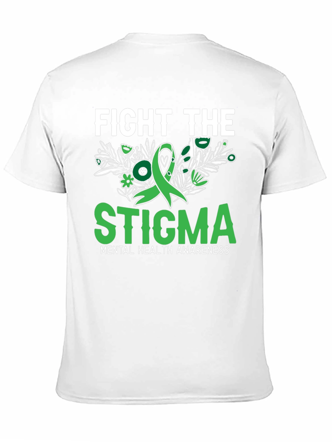 Black Fight the Stigma Mental Health Awareness T-Shirt view 11