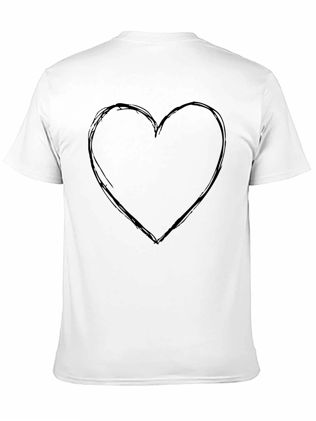 Black Black T-Shirt with Heart Graphic view 11