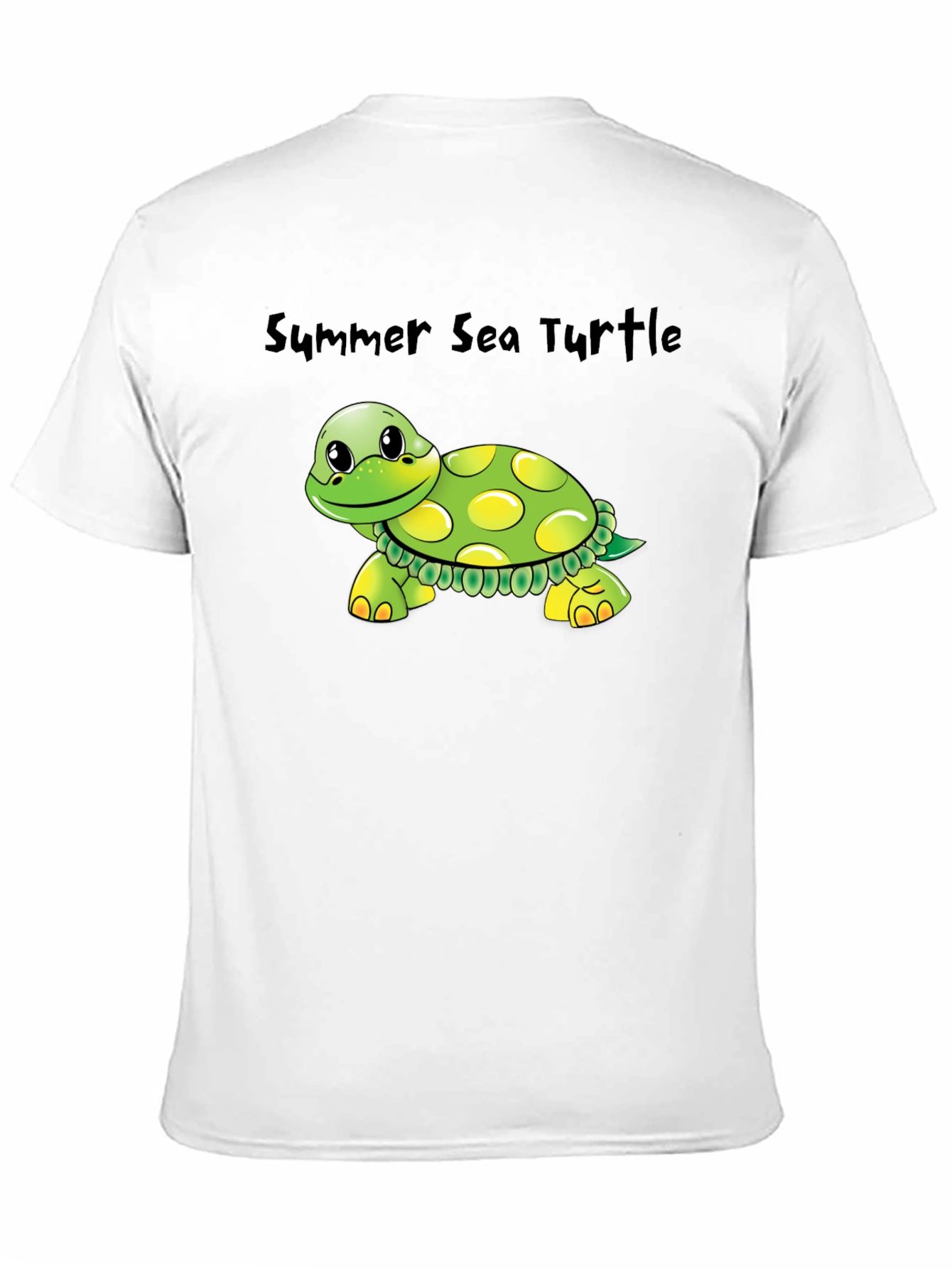 Black Summer Sea Turtle Graphic Tee - Soft Cotton Blend view 11