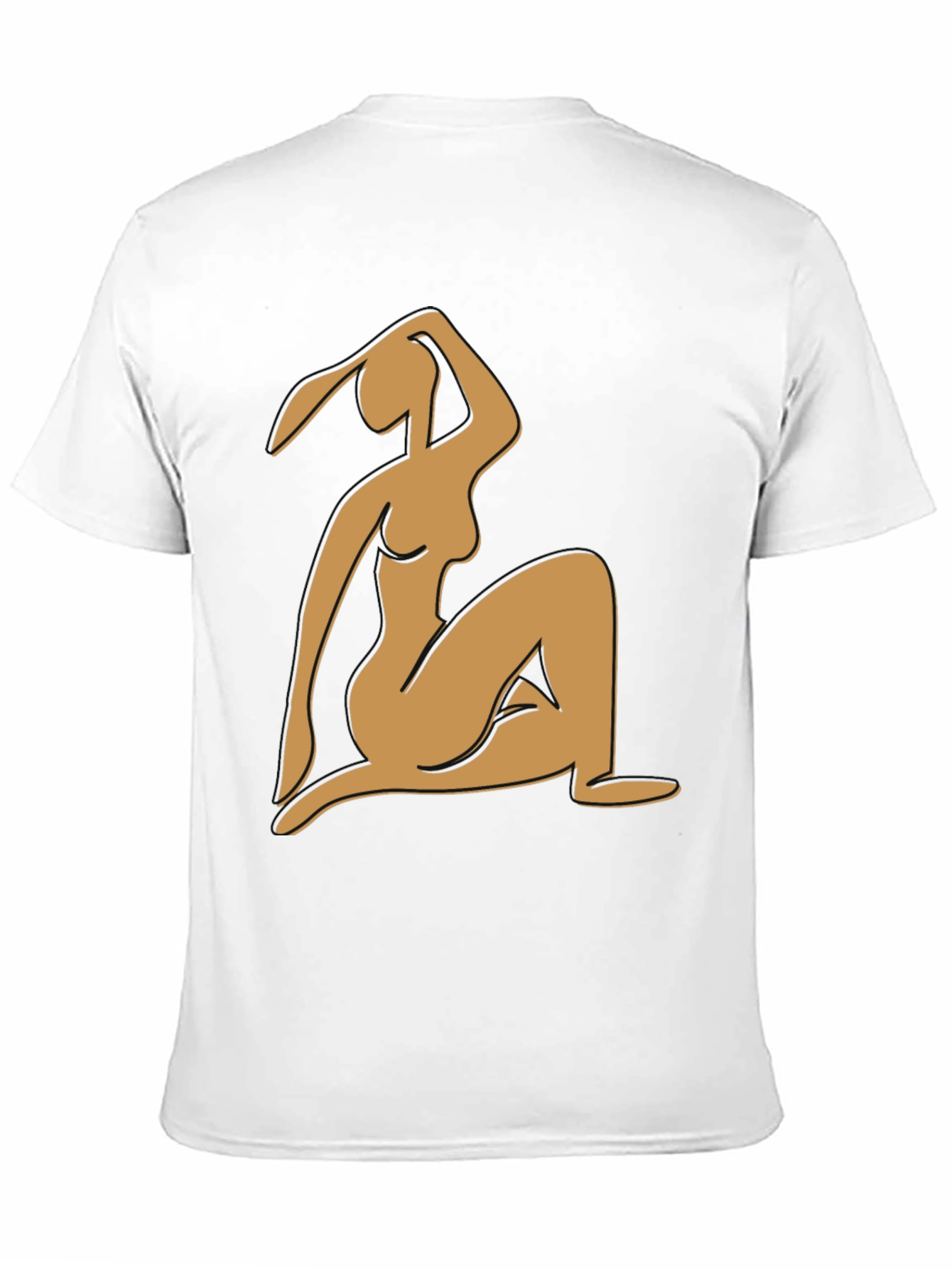 Black Abstract Woman Graphic Tee - Modern Art Shirt view 11