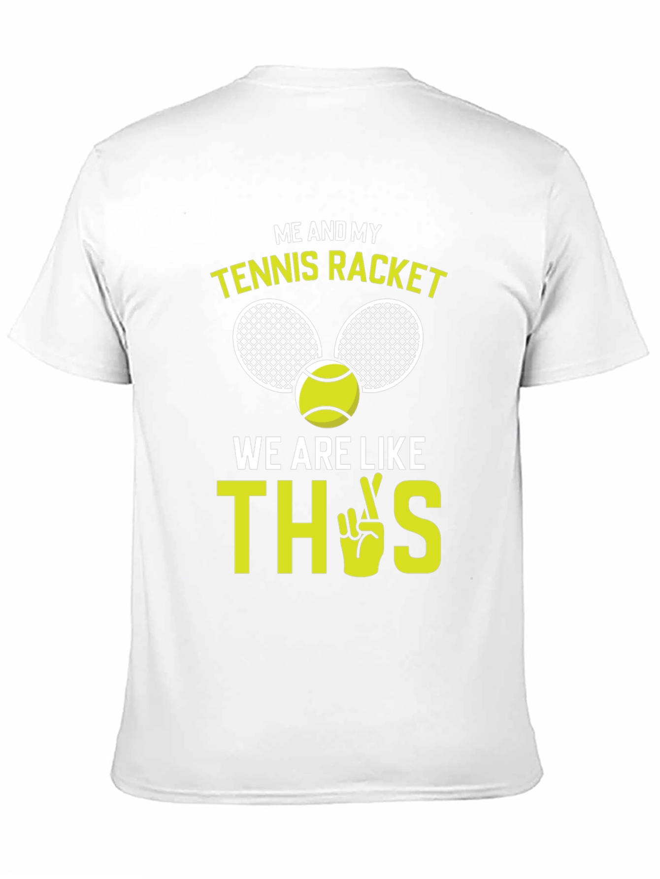 Black Tennis Racket Graphic Tee - Funny & Sporty view 11