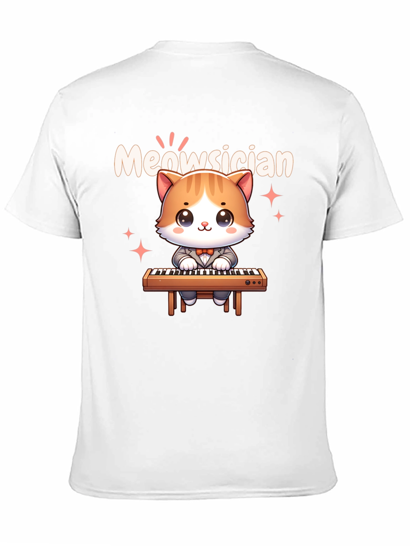 Black Meowsician Cat T-Shirt - Cute Musician Tee view 11