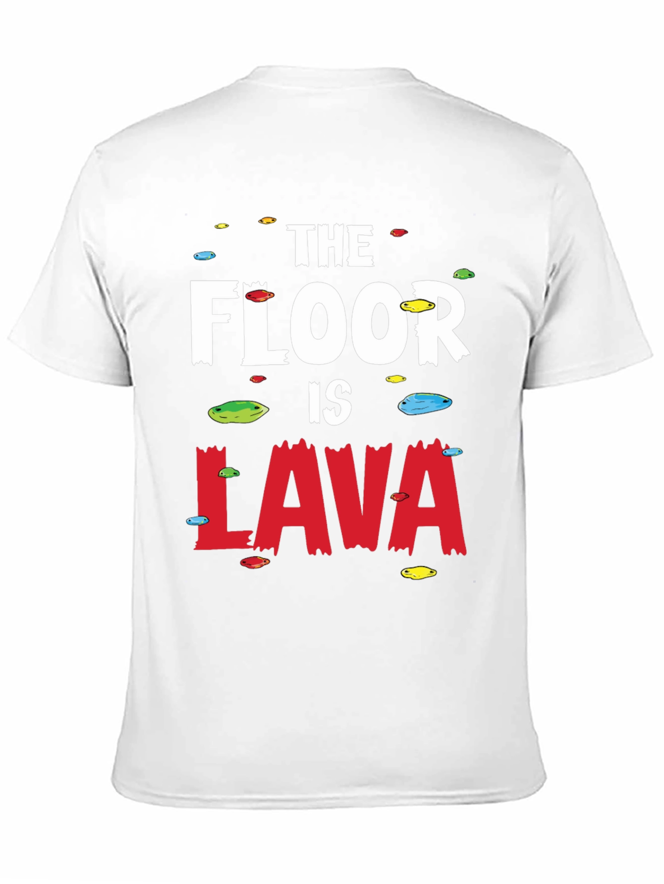 Black The Floor Is Lava Black Graphic Tee view 11