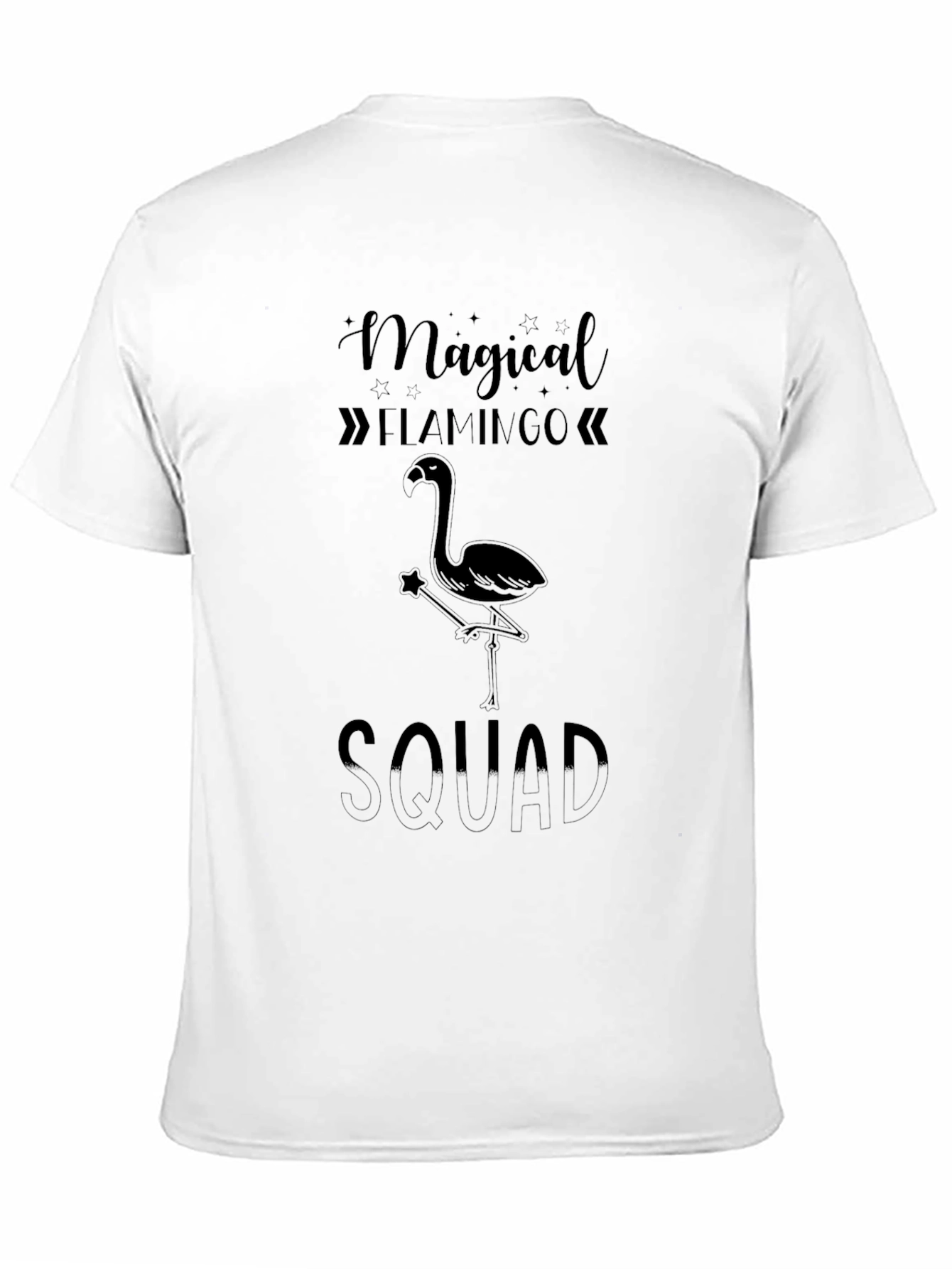 Black Magical Flamingo Squad Graphic T-Shirt view 11