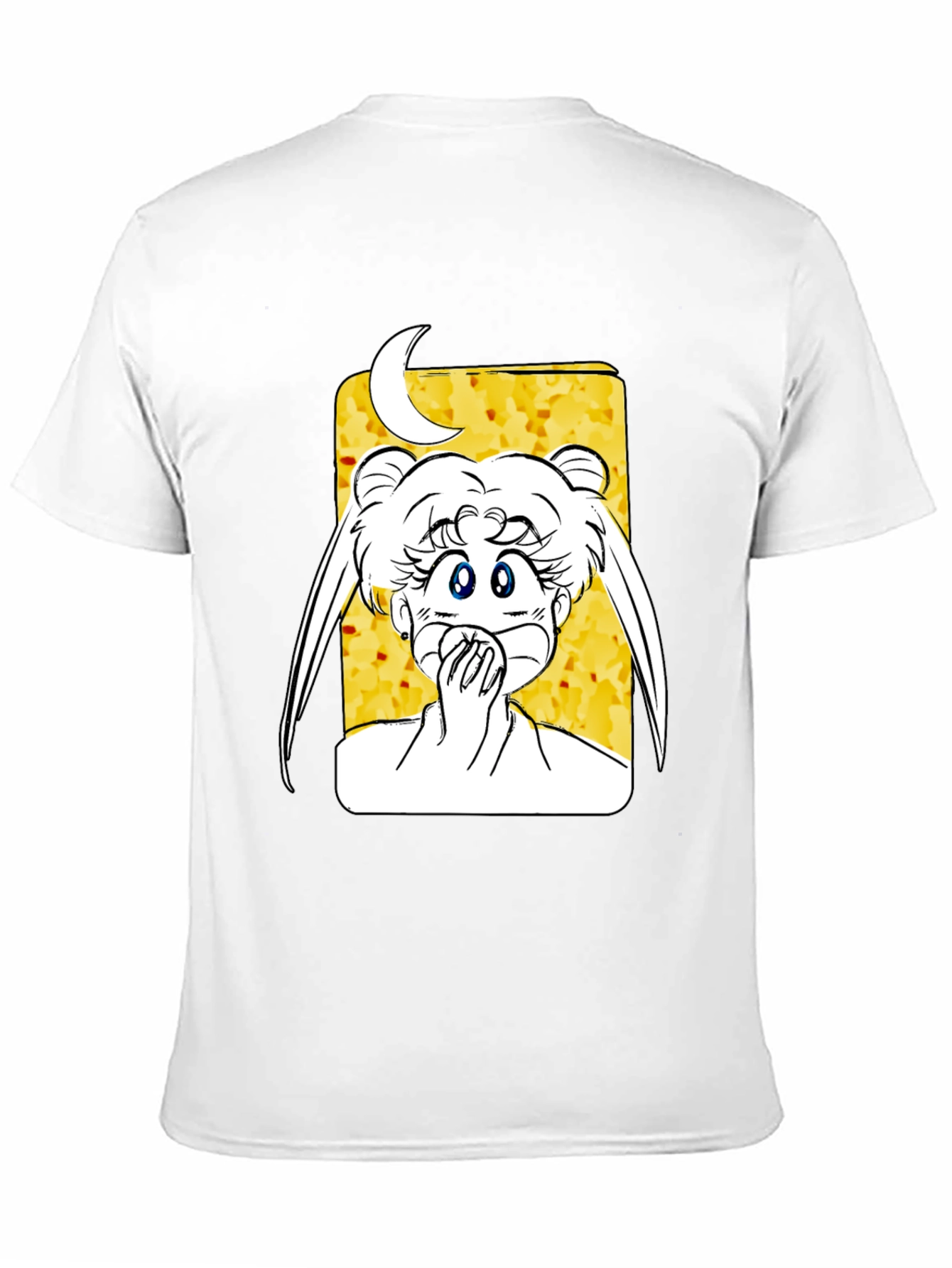 Black Anime Graphic Tee - Sailor Moon Design Black T-Shirt view 11