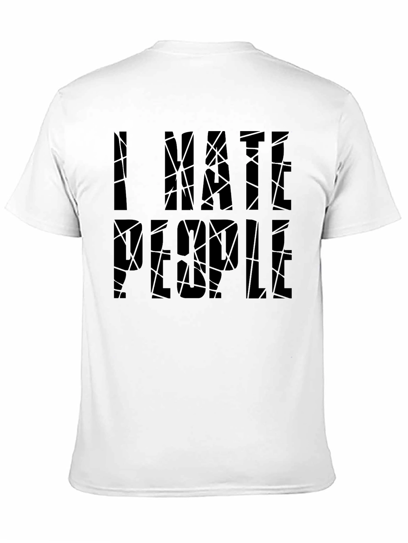 Black I Hate People Graphic Tee - Dark Humor T-Shirt view 11