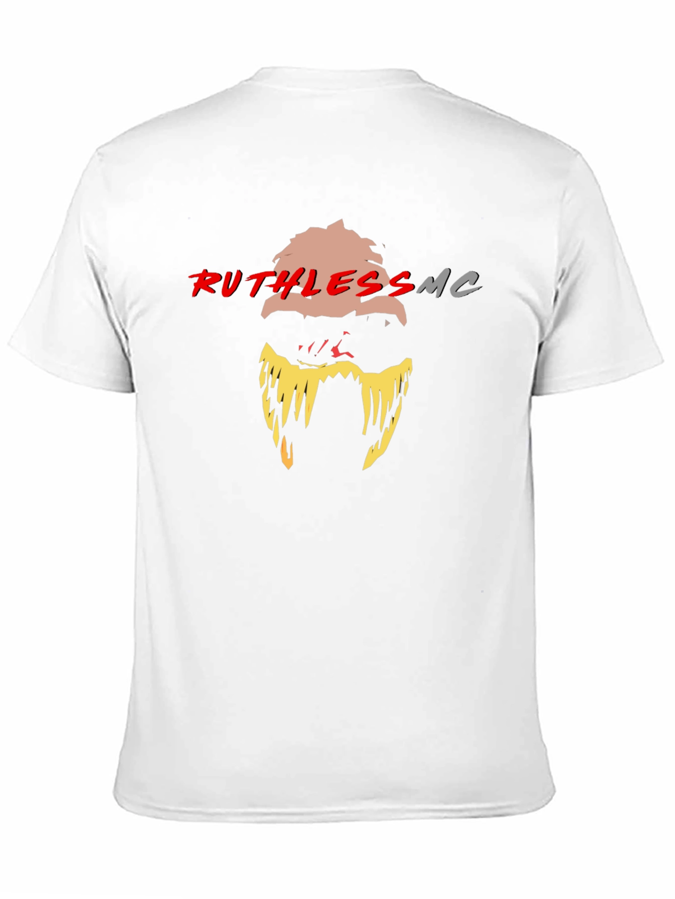Black Ruthless MC Graphic Print Black T-Shirt view 11