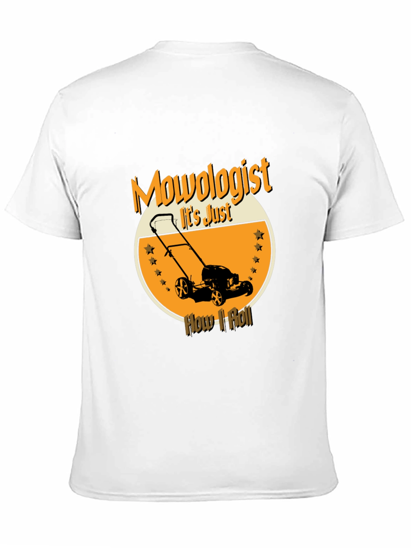 Black Mowologist T-Shirt - Lawn Mowing Humor view 11