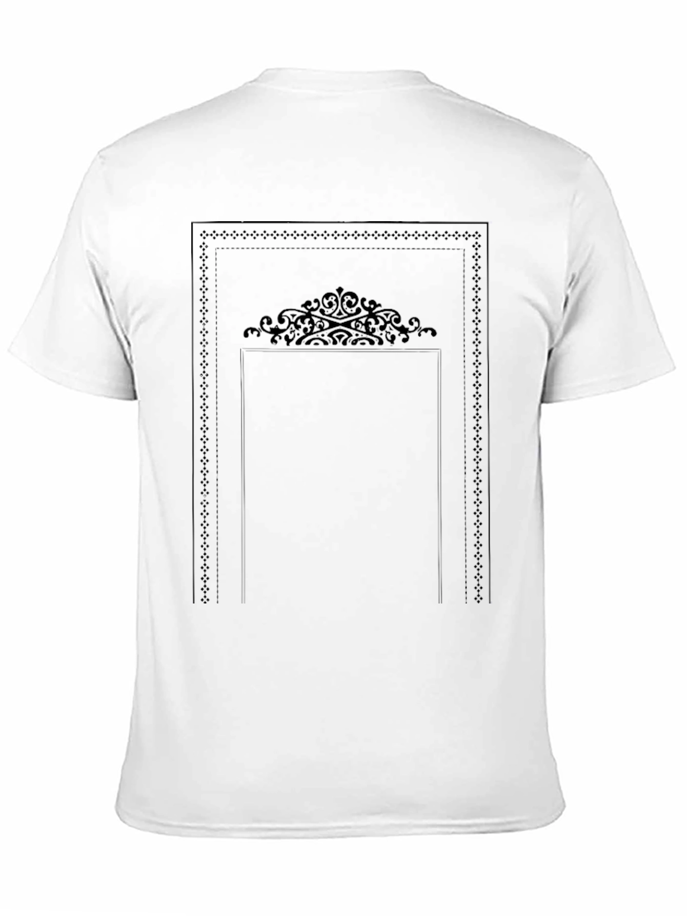 Black Ornate Frame Graphic Black T-Shirt view 11