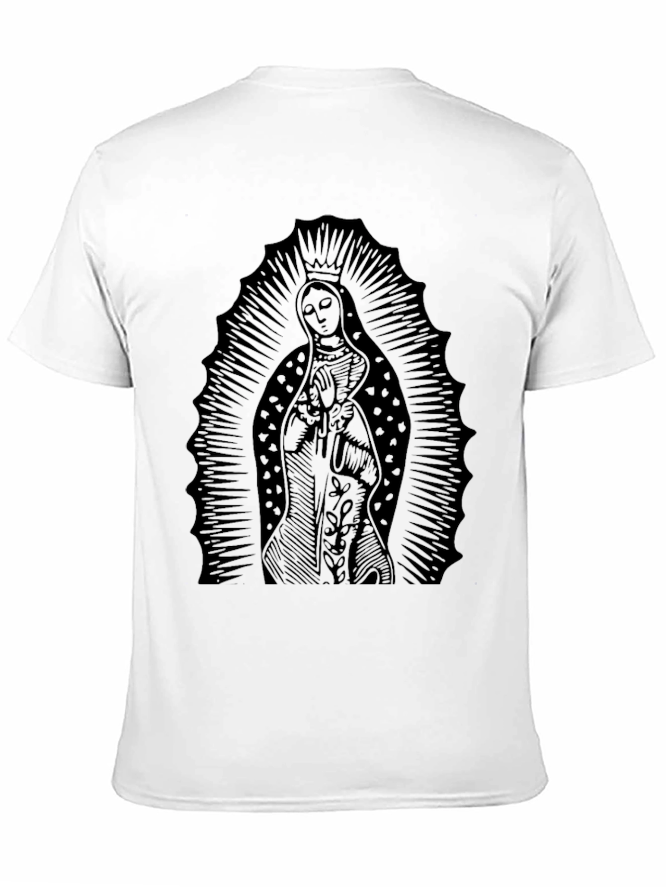Black Virgin Mary Graphic Black T-Shirt view 11