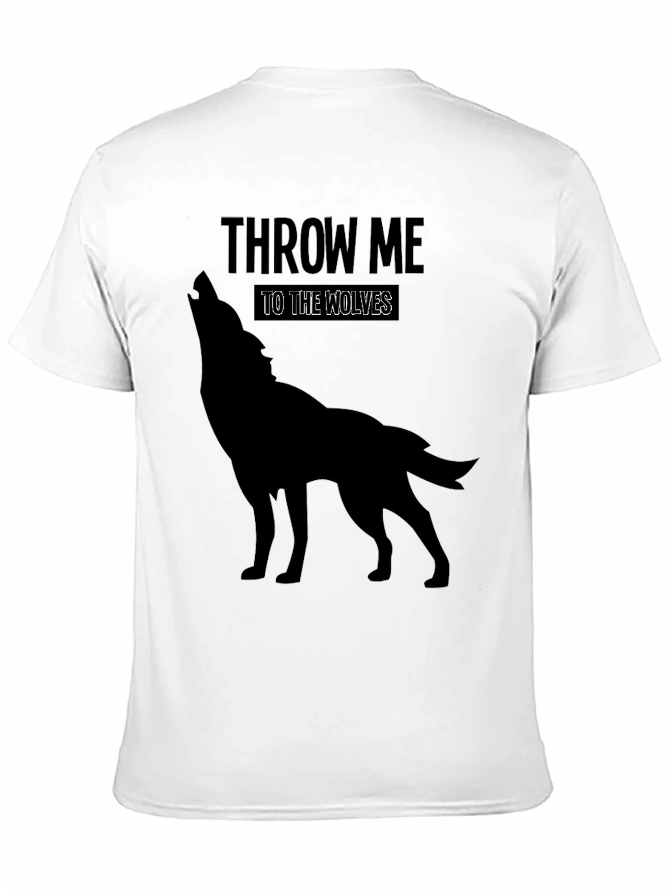 Black Throw Me to the Wolves Graphic T-Shirt view 11