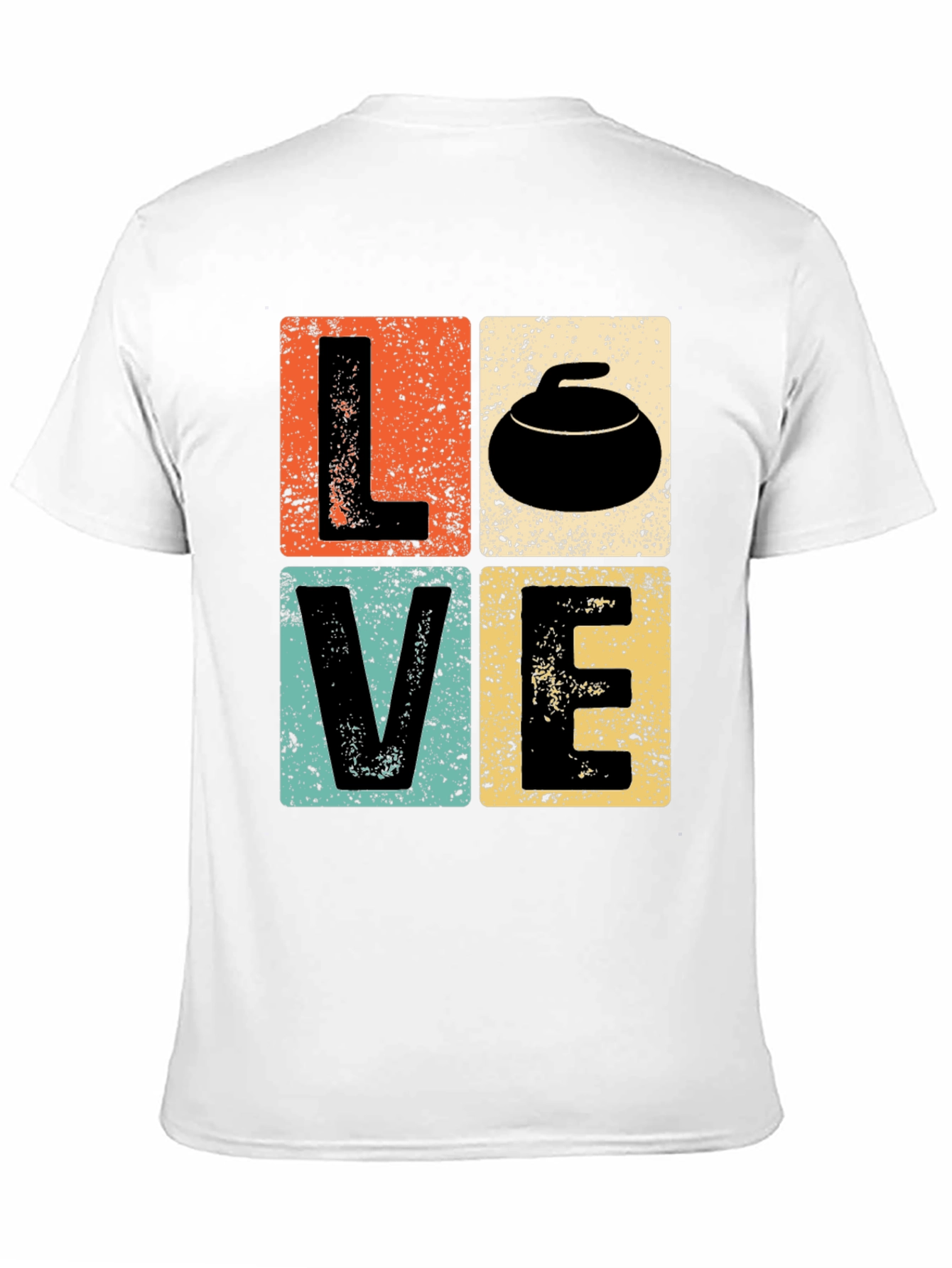 Black LOVE Curling T-Shirt - Retro Design view 11