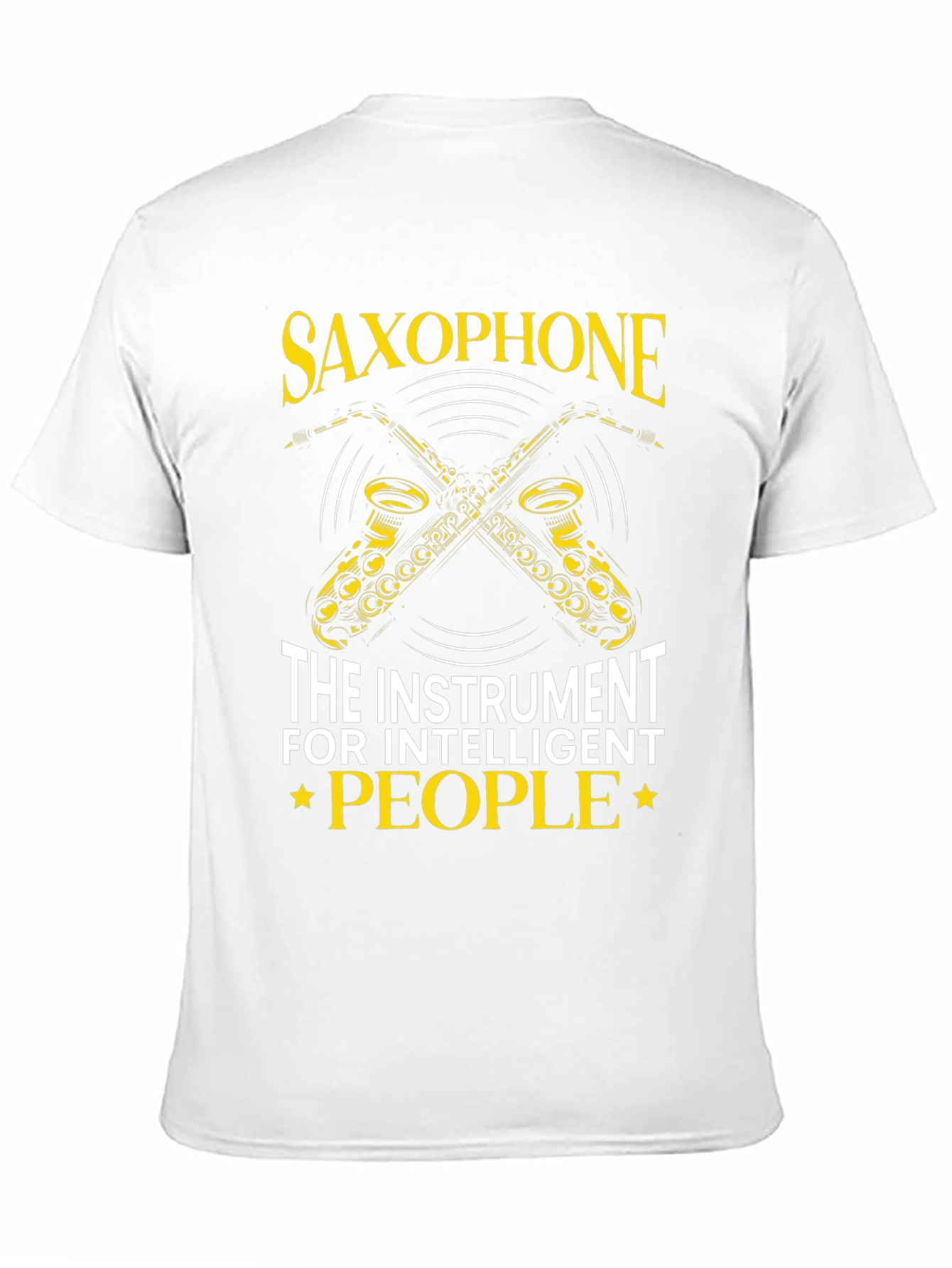 Black Saxophone Intelligent People T-Shirt view 11
