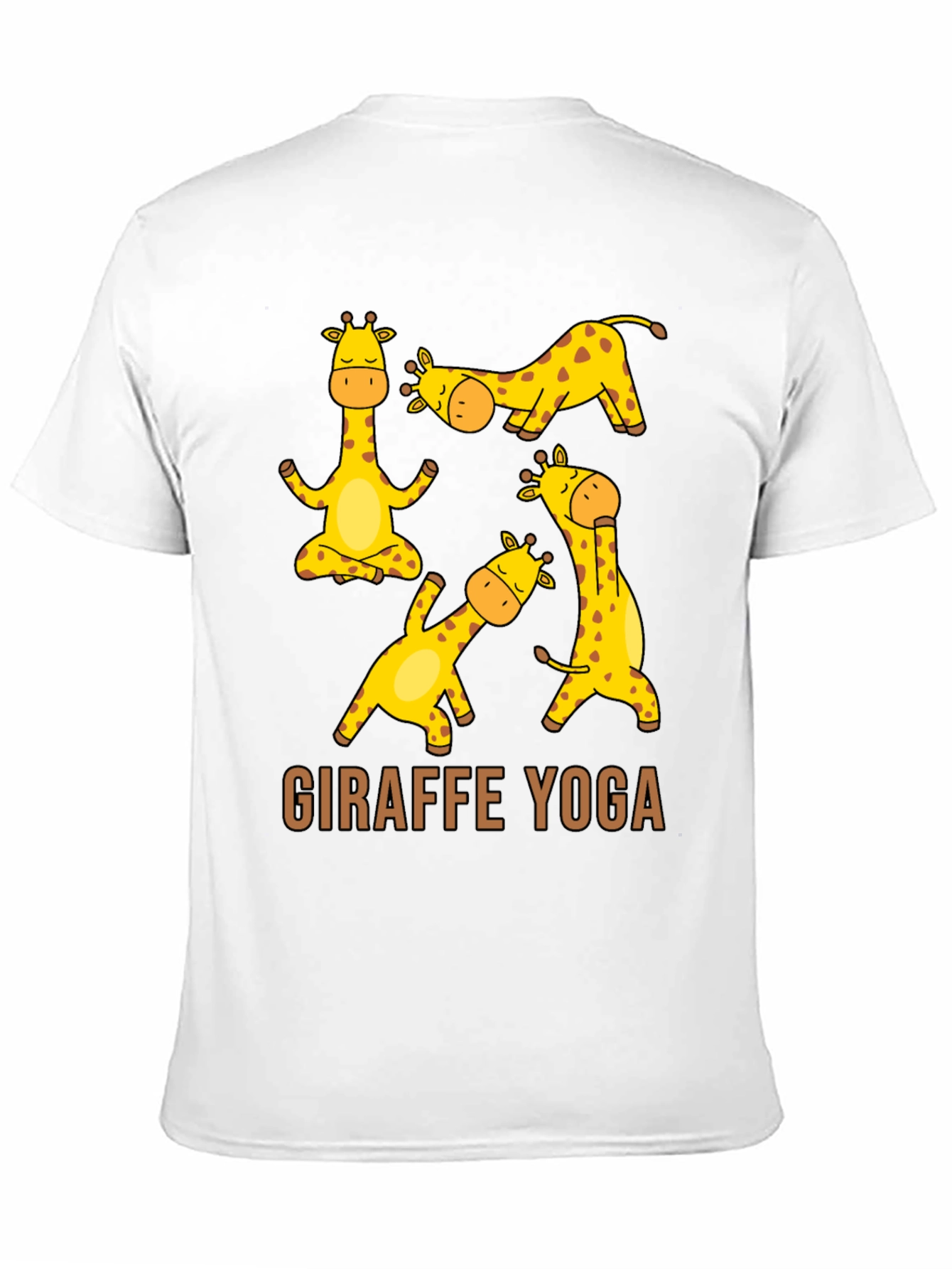 Black Giraffe Yoga Graphic T-Shirt - Unisex Black Tee view 11