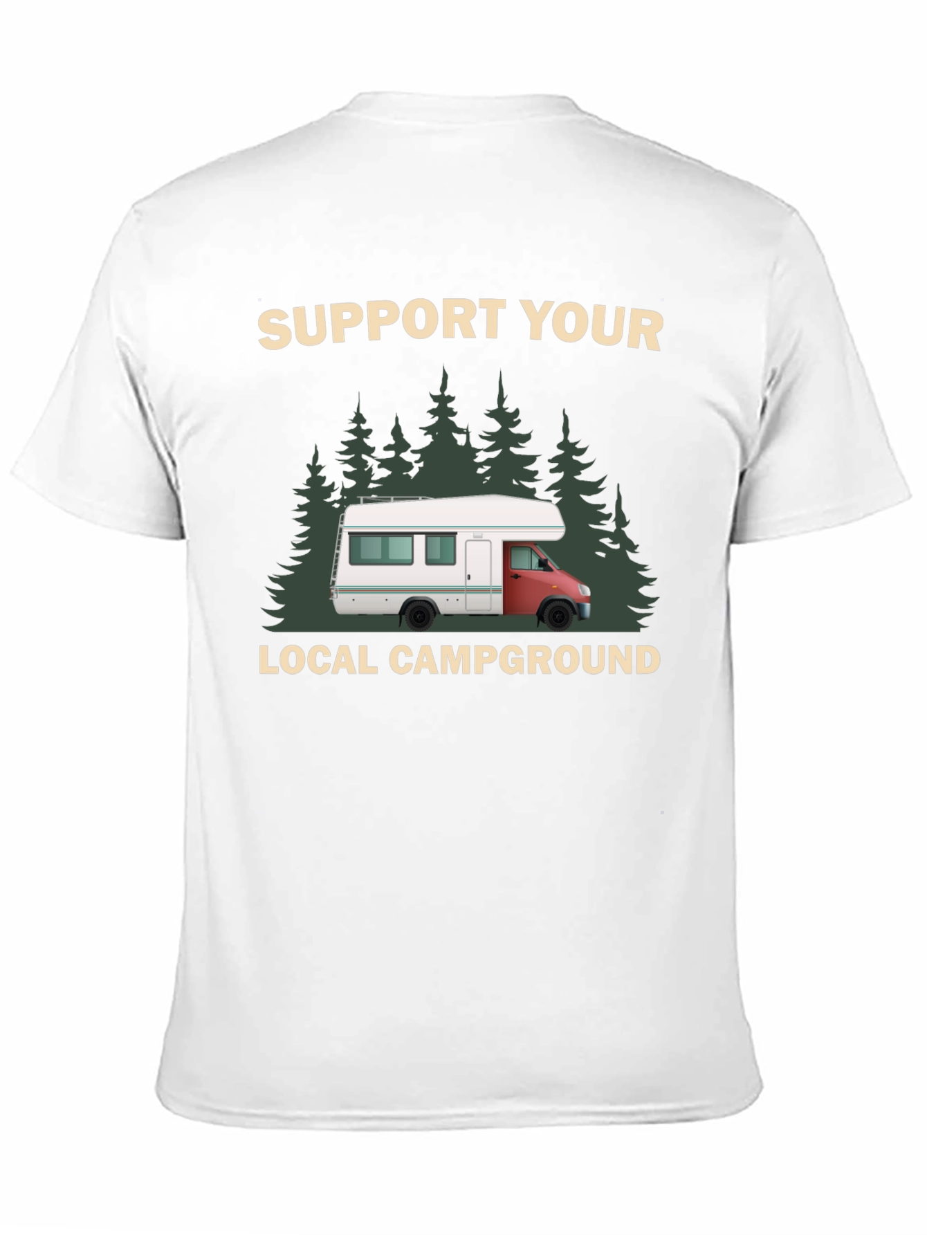 Black Support Your Local Campground Graphic Tee view 11