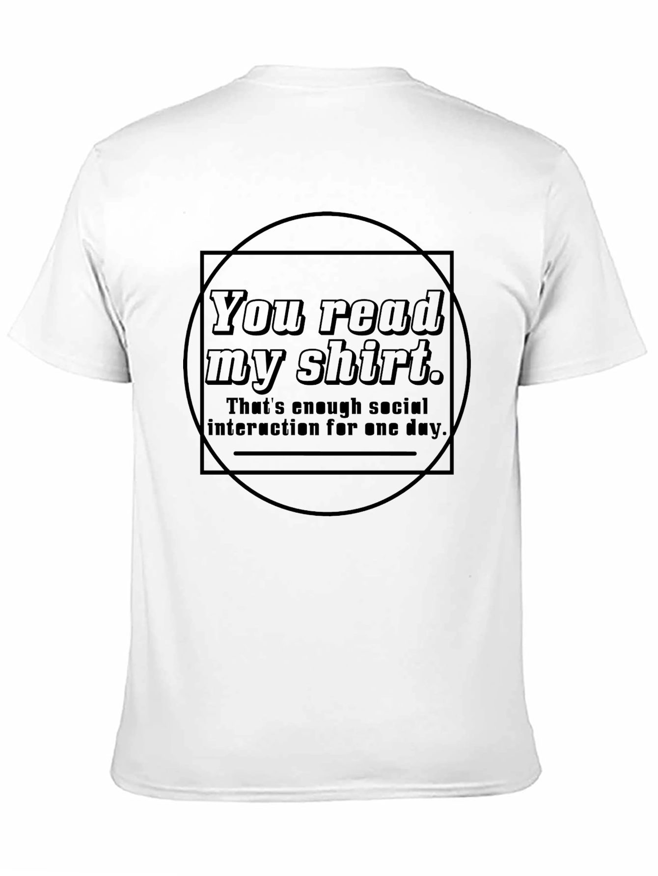 Black Humorous Social Interaction T-Shirt view 11