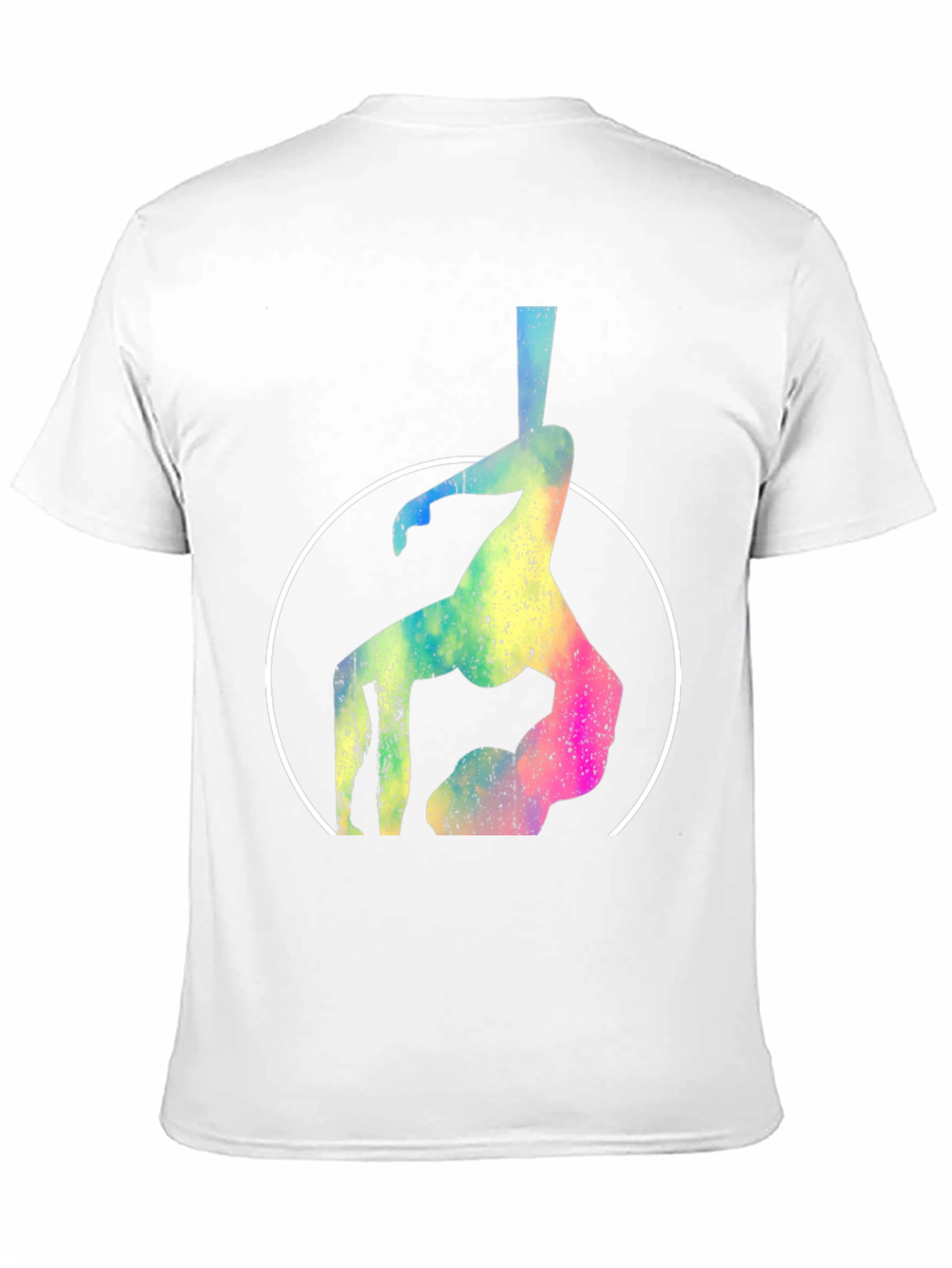 Black Aerial Yoga T-Shirt - Silhouette Design view 11