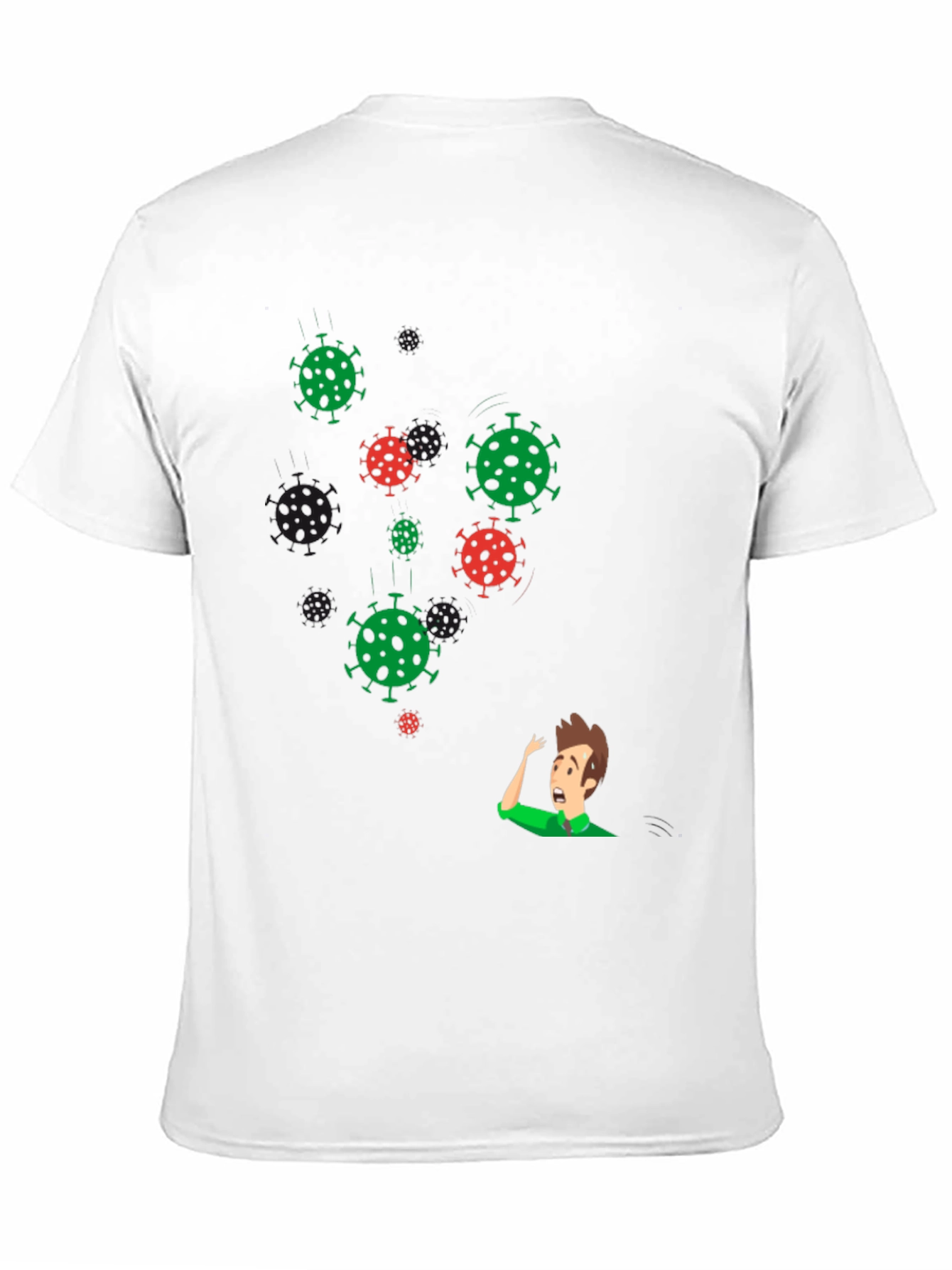 Black COVID Awareness Graphic Tee - Virus Humor view 11
