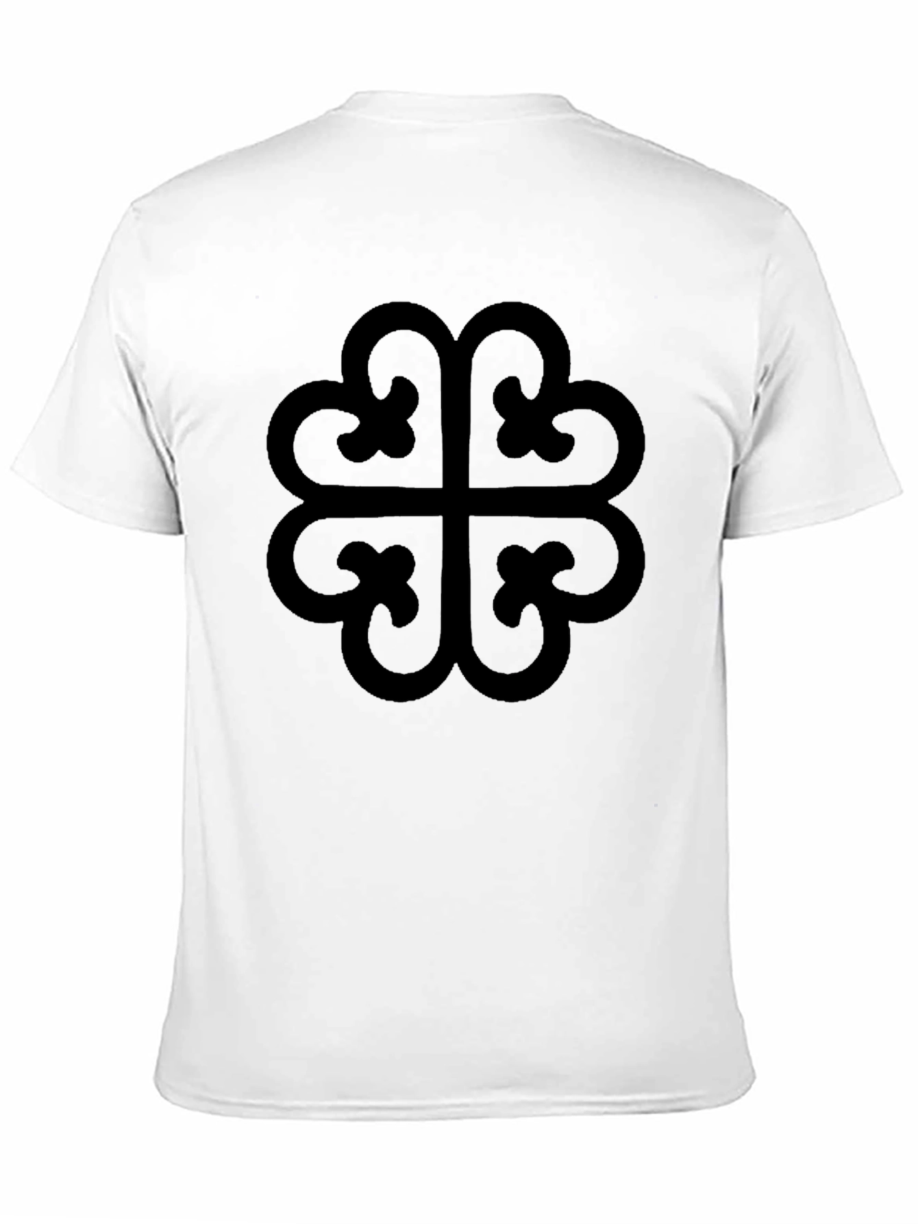 Black Black Adinkra Heart Symbol T-Shirt view 11