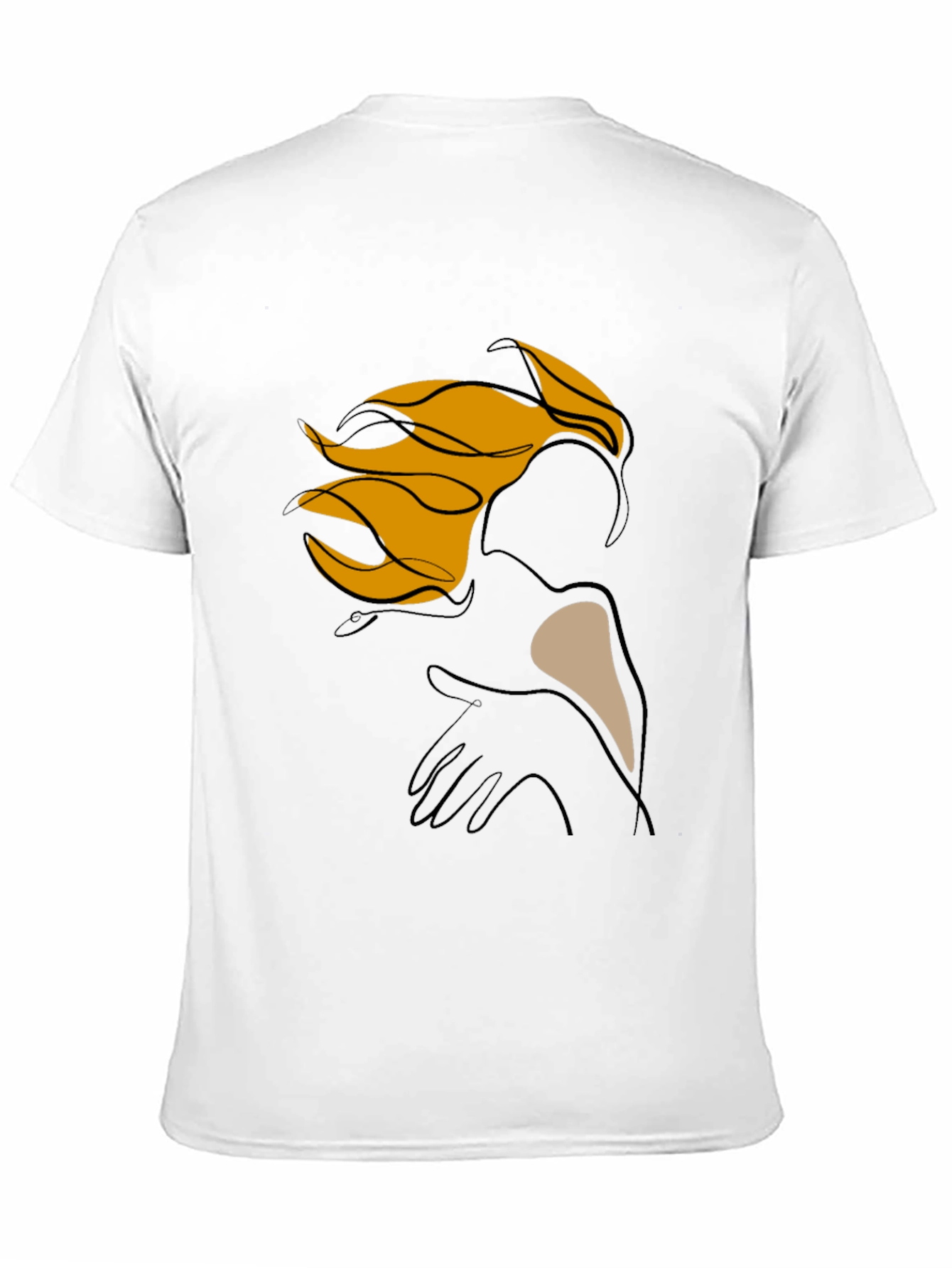 Black Abstract Line Art Graphic Tee view 11