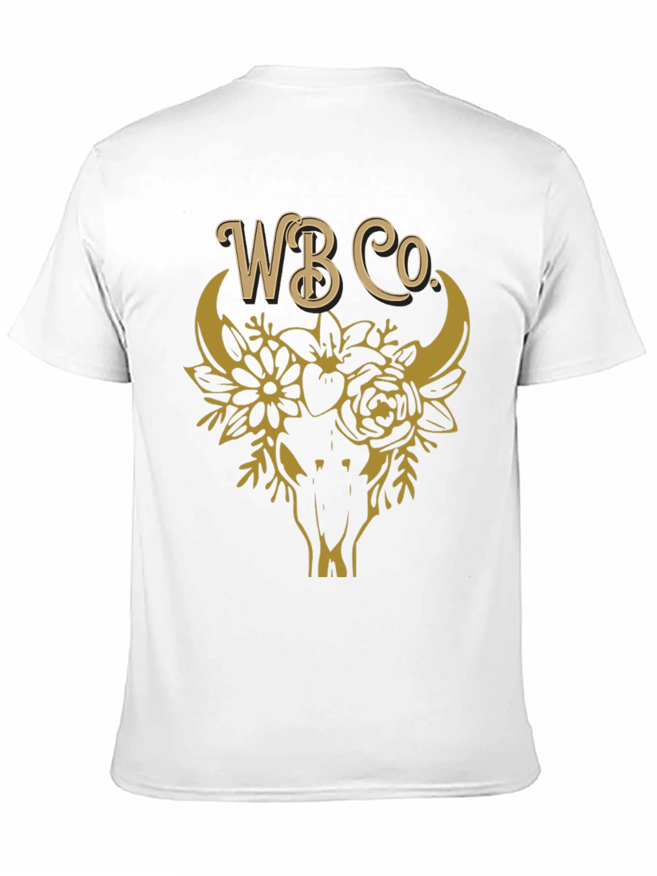 Black WBCo Floral Bull Skull Graphic Tee view 11
