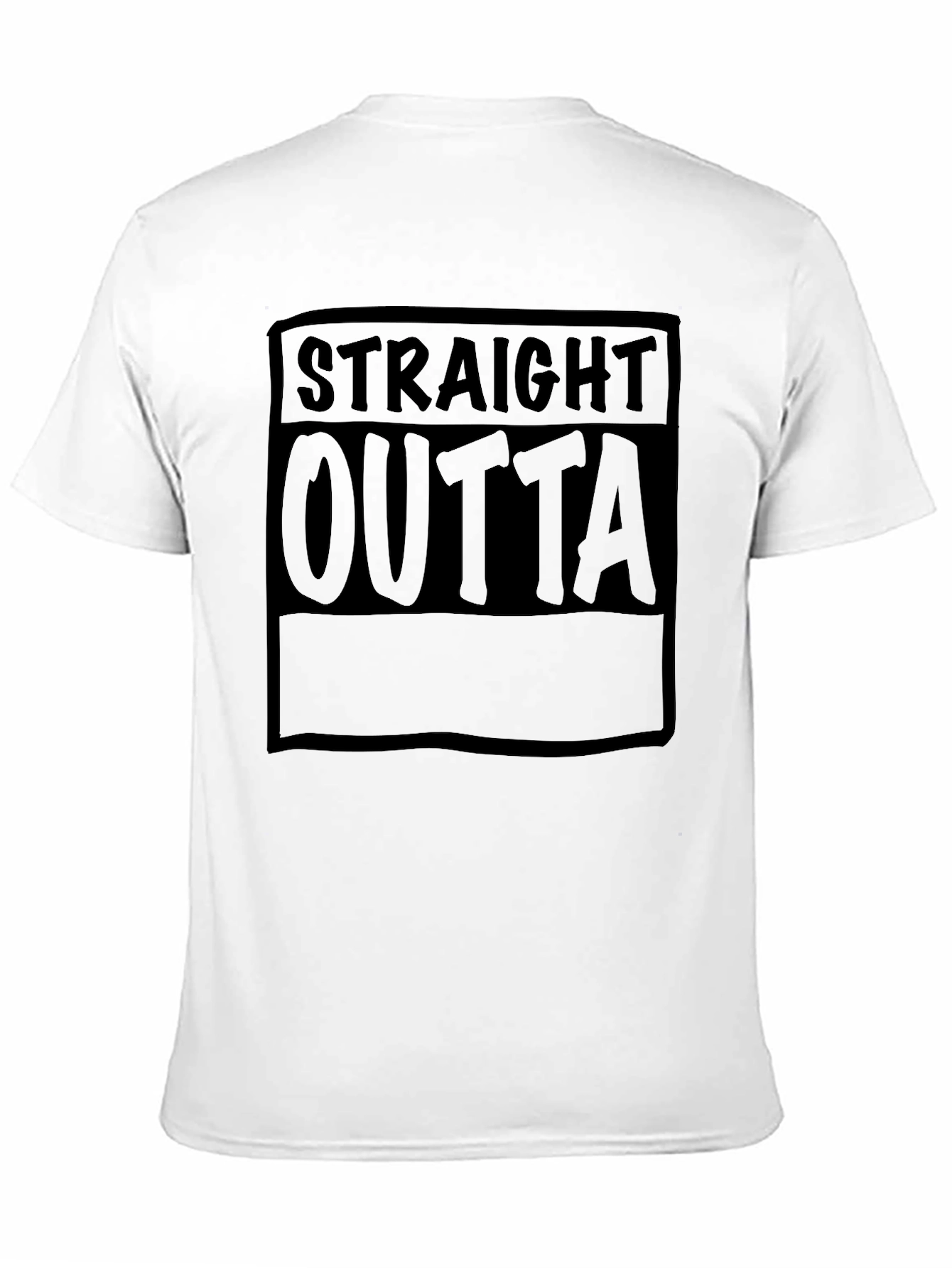 Black Straight Outta T-Shirt - Black view 11