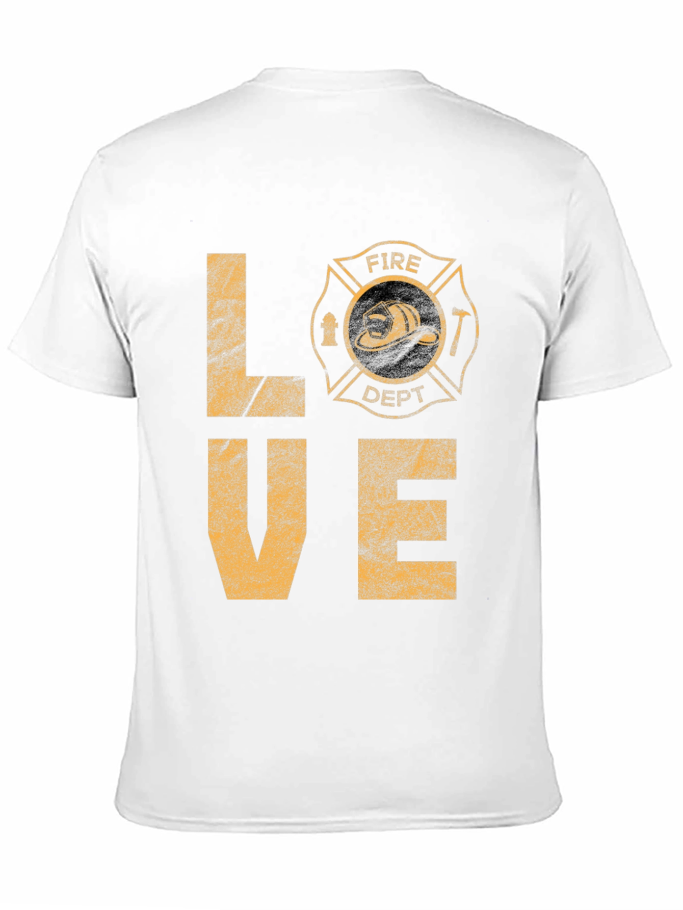 Black Fire Dept LOVE Graphic T-Shirt - Black Cotton Tee view 11