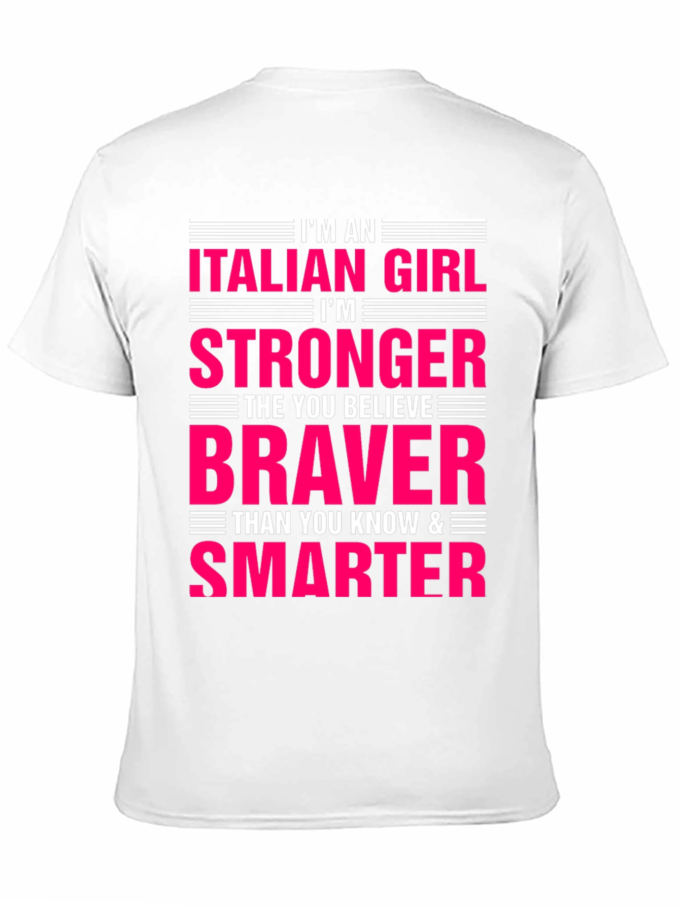 Black Italian Girl Stronger Braver Smarter T-Shirt view 11