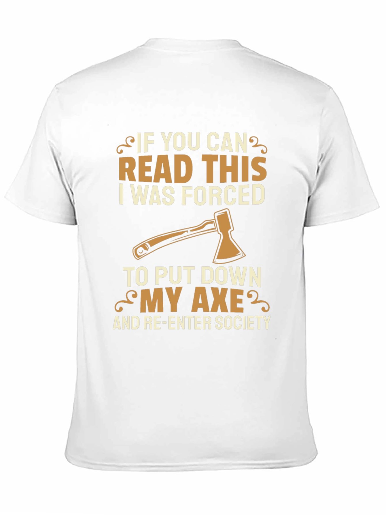 Black Humorous "My Axe" Graphic Tee - Black Cotton Blend Shirt view 11