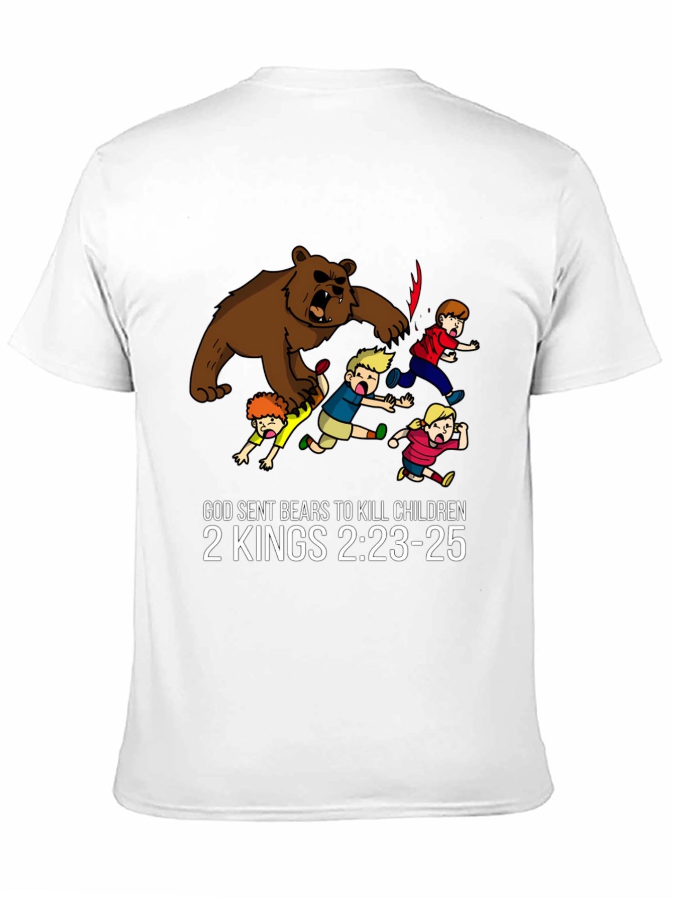 Black God Sent Bears T-Shirt 2 Kings Bible Verse Funny Graphic Tee view 11