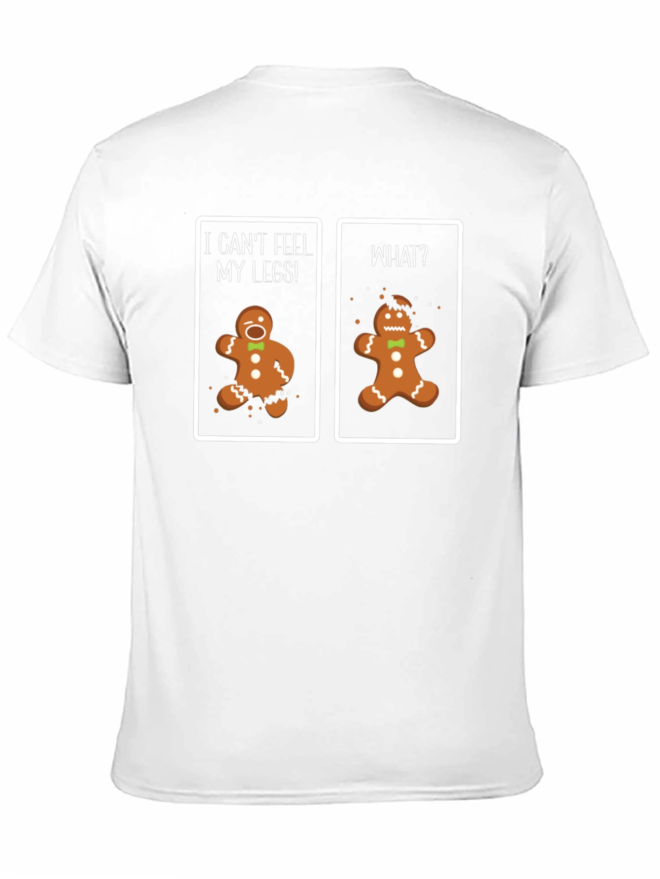 Black Funny Gingerbread Man T-Shirt - Can't Feel My Legs! view 11