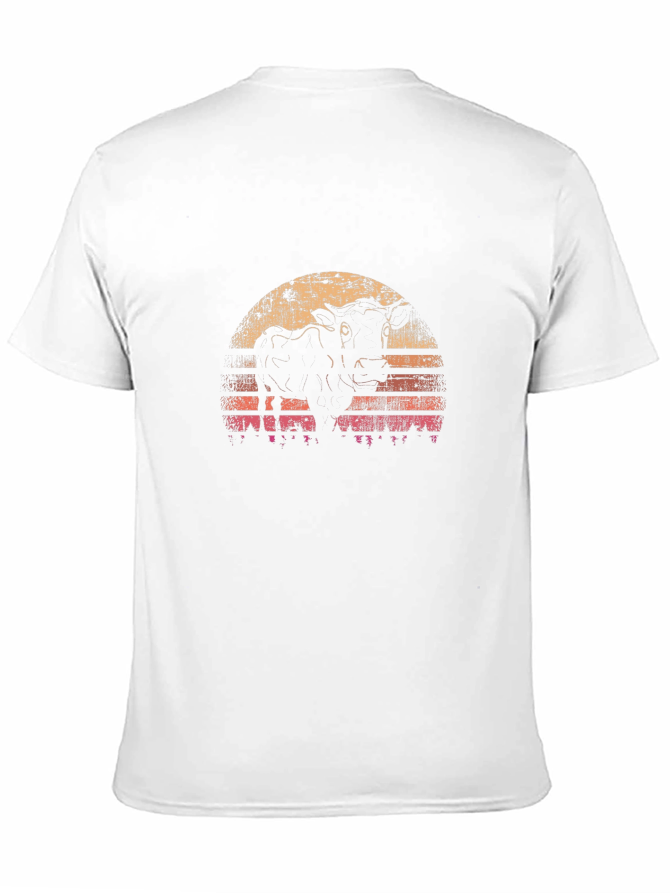 Black Vintage Cow Sunset T-Shirt view 11