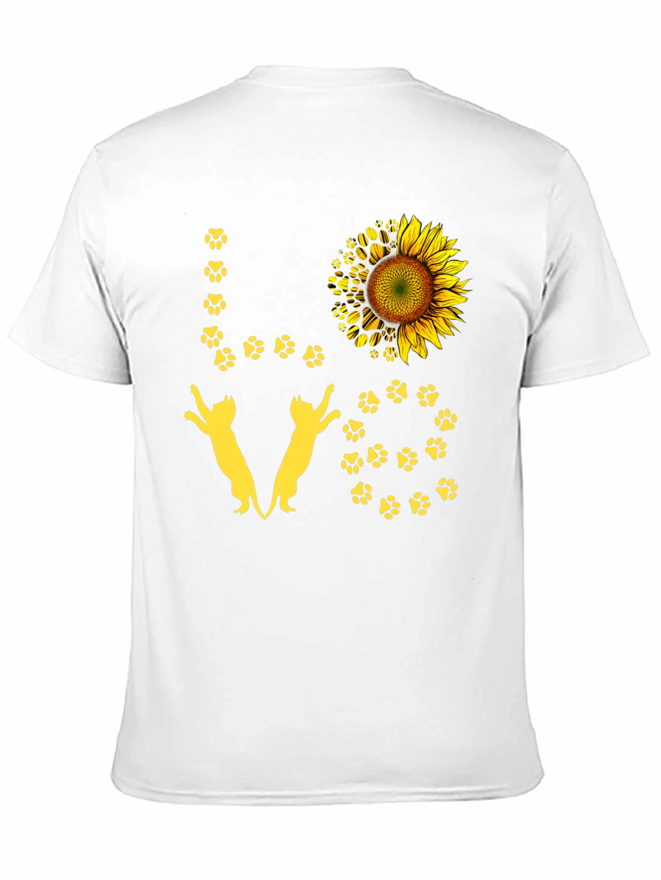 Black Love Cats Sunflower Graphic Tee view 11