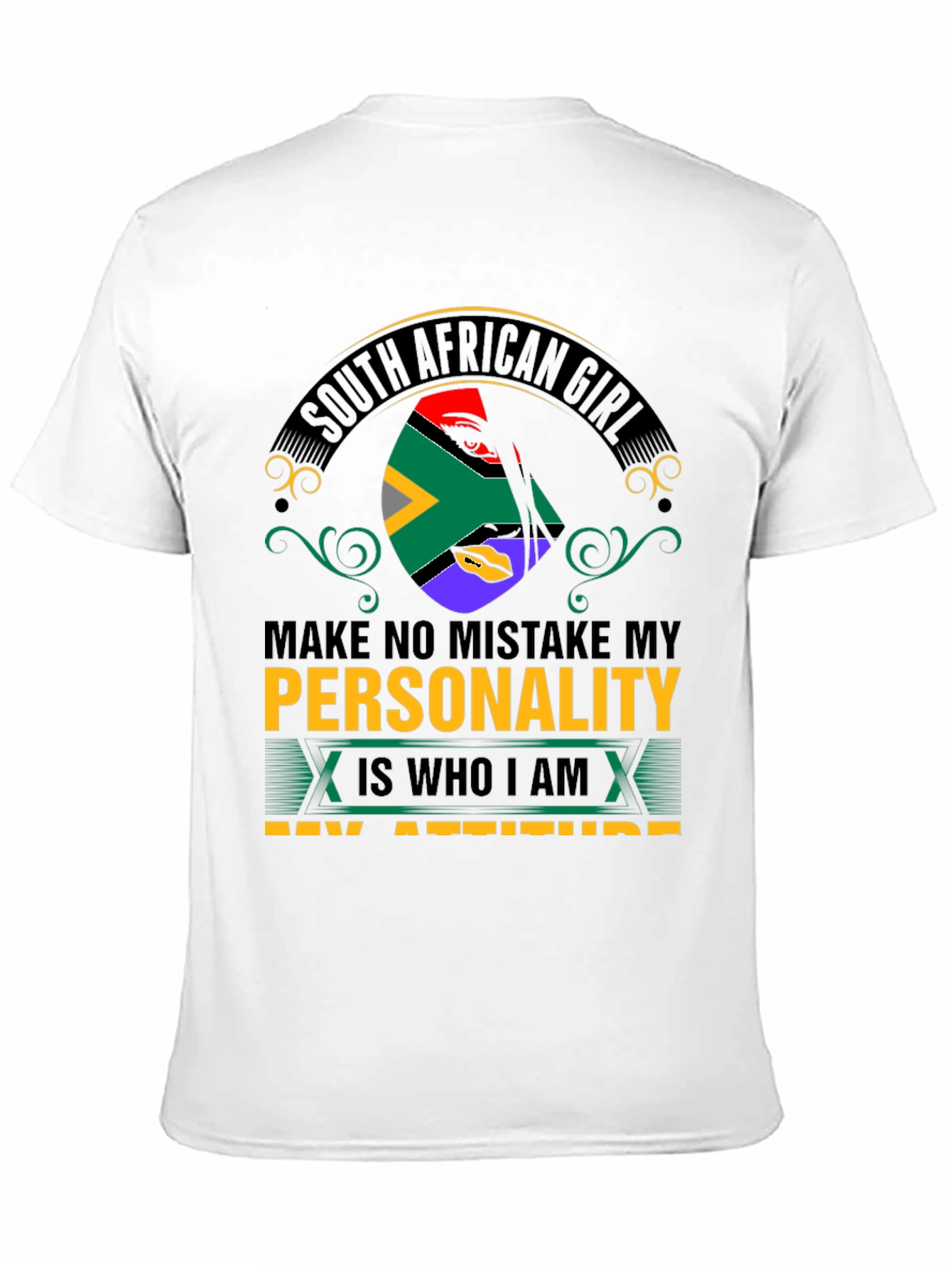 Black South African Girl Personality T-Shirt view 11