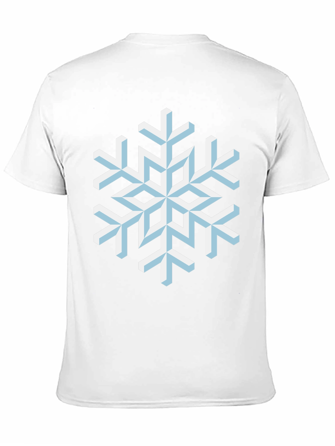 Black Geometric Snowflake Graphic Tee - Black Cotton Shirt view 11
