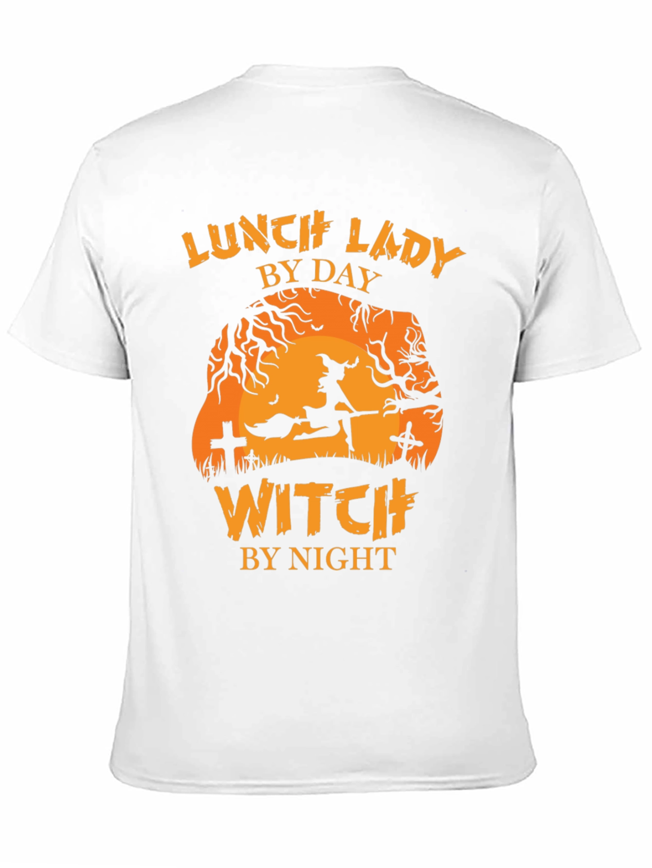 Black Lunch Lady by Day Witch by Night Halloween T-Shirt view 11