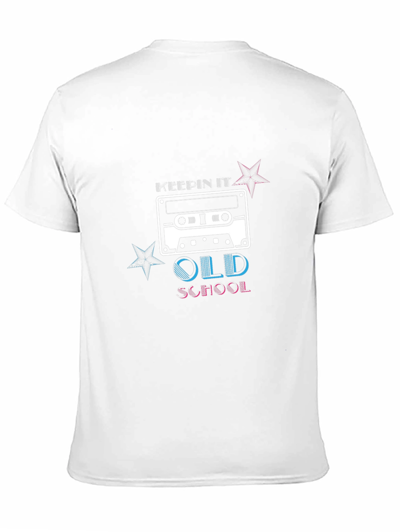 Black Keepin' It Old School Cassette Tape Graphic T-Shirt view 11